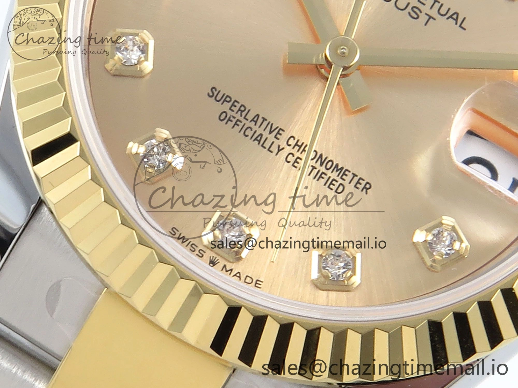 DateJust 31 278273 ARF 1:1 Best Edition 904L Steel YG Diamonds Dial on SS YG Oyster Bracelet ETA 2688