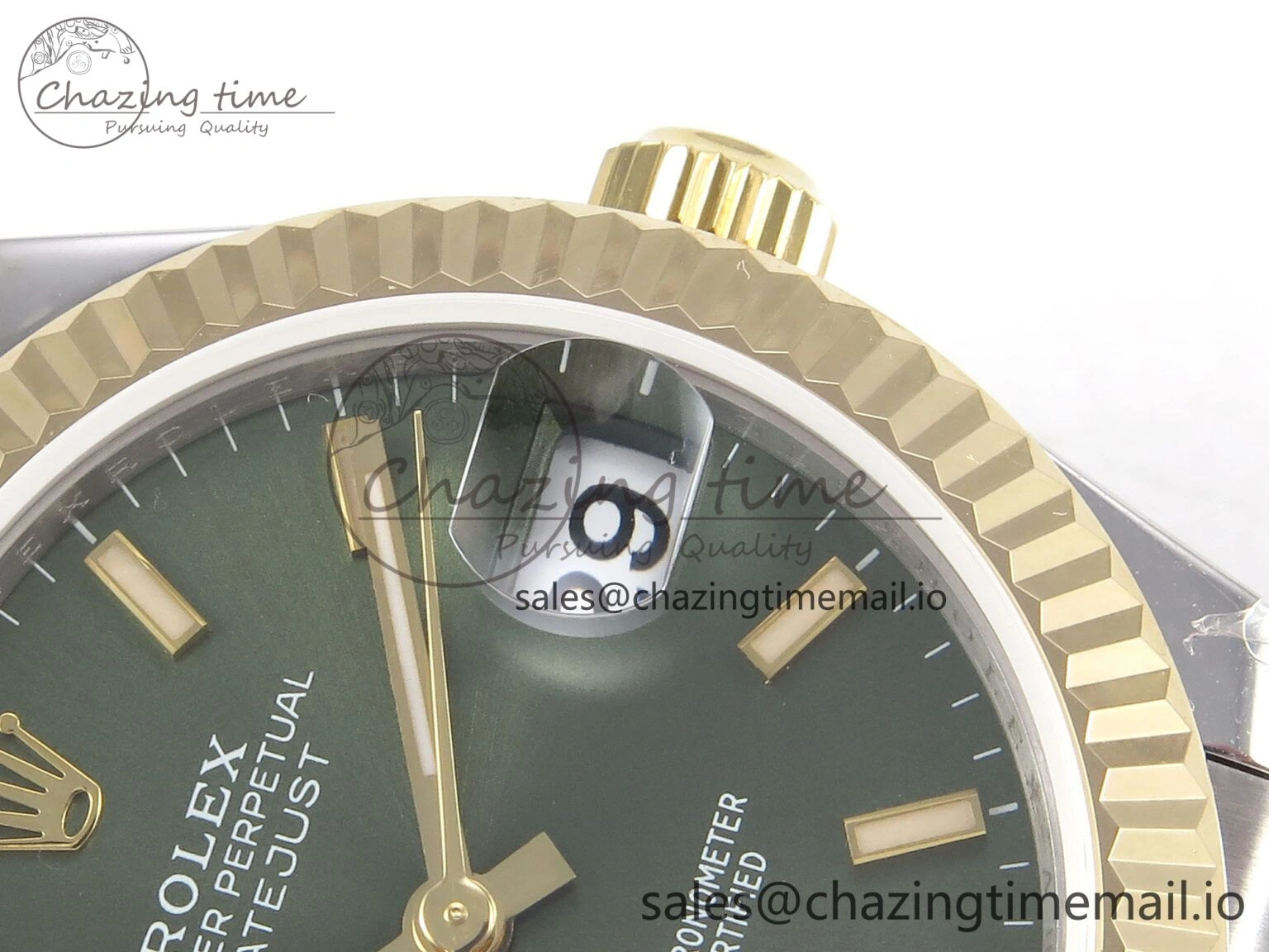 DateJust 31 278273 SS YG GMF 1:1 Best Edition 904L Steel Green Stick Dial on Jubilee Bracelet A2824
