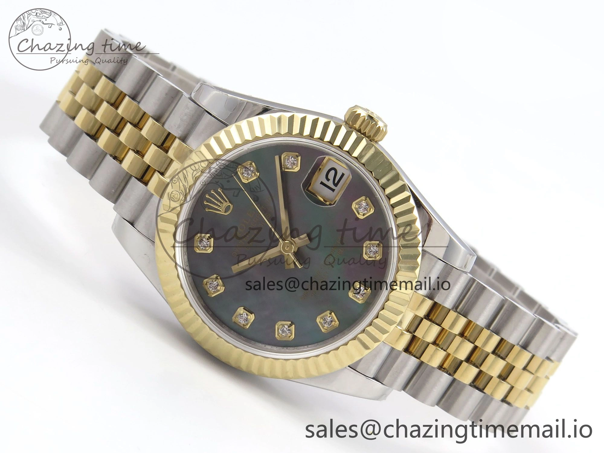 DateJust 31 278273 SS YG GMF 1:1 Best Edition 904L Steel Meteorite Diamonds Dial on Jubilee Bracelet A2824