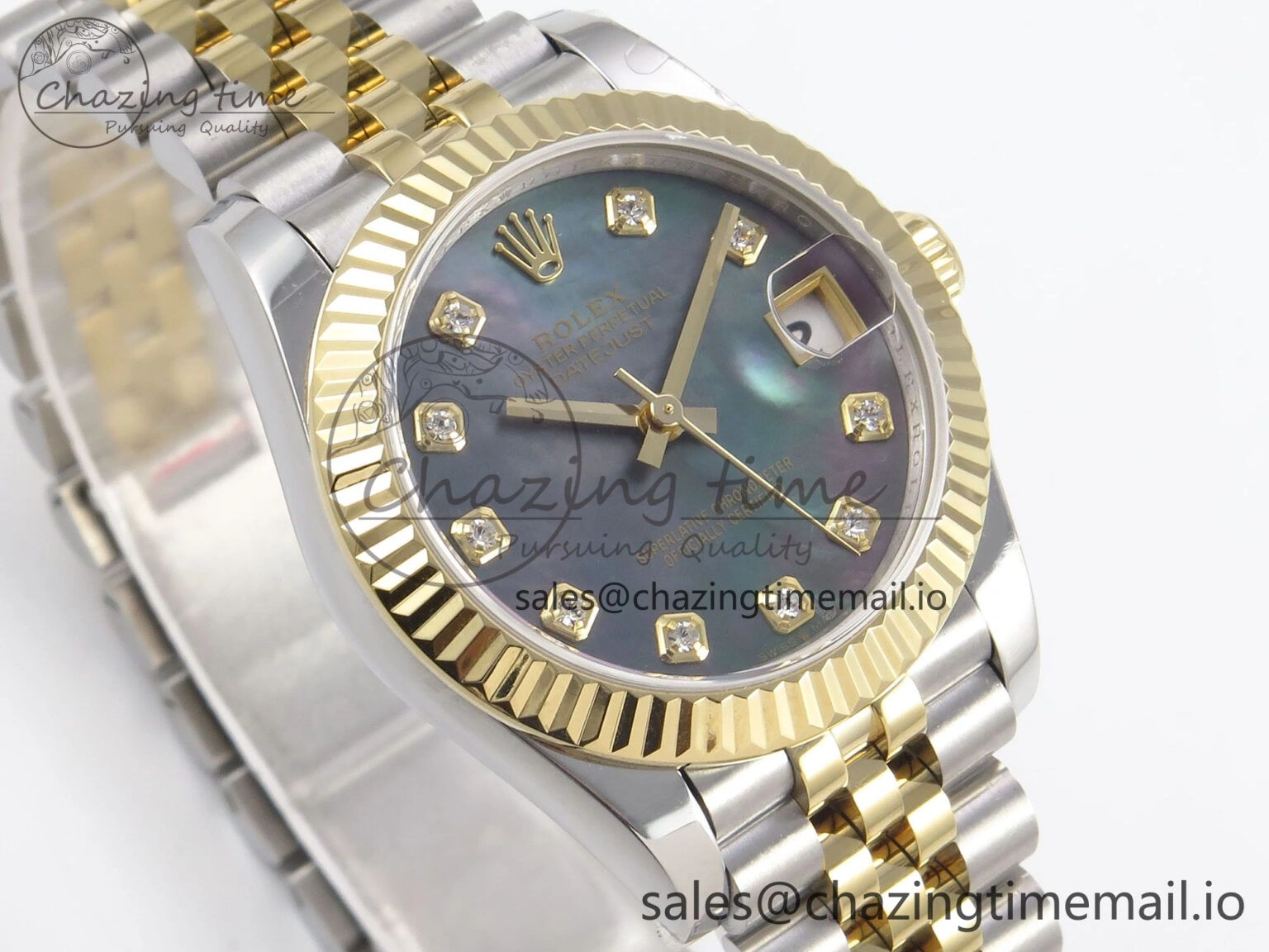 DateJust 31 278273 SS YG GMF 1:1 Best Edition 904L Steel Meteorite Diamonds Dial on Jubilee Bracelet A2824