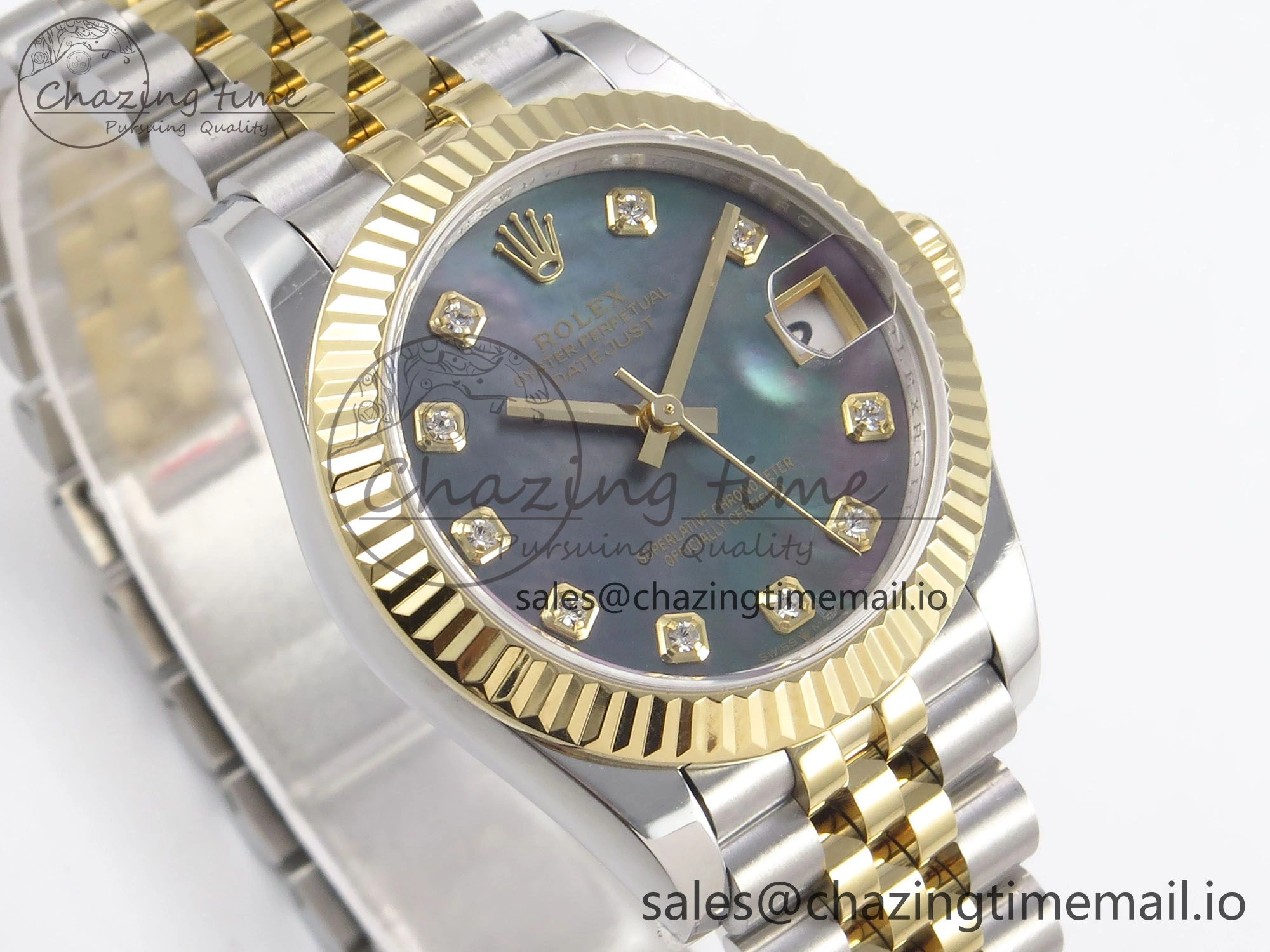 DateJust 31 278273 SS YG GMF 1:1 Best Edition 904L Steel Meteorite Diamonds Dial on Jubilee Bracelet A2824