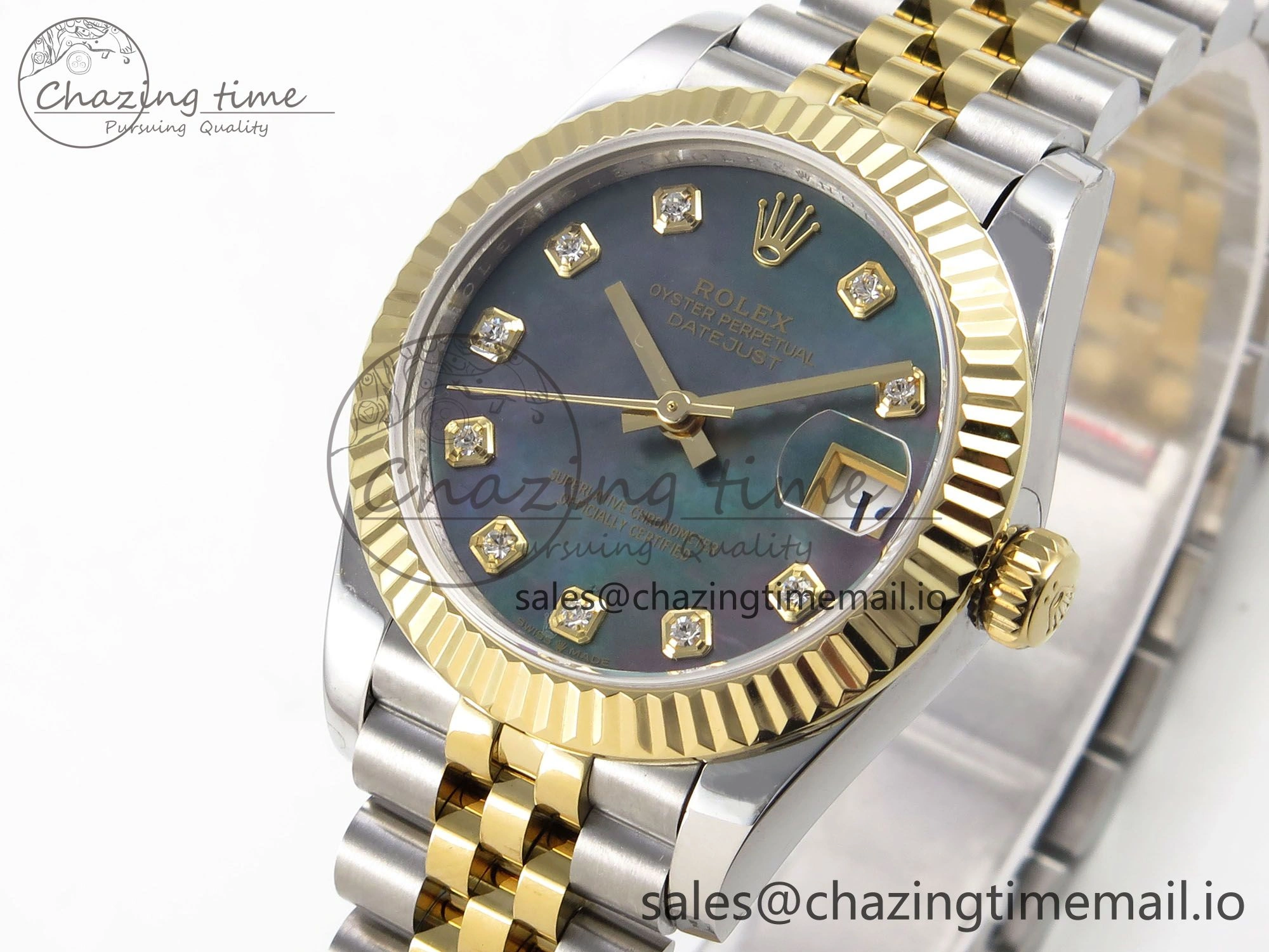 DateJust 31 278273 SS YG GMF 1:1 Best Edition 904L Steel Meteorite Diamonds Dial on Jubilee Bracelet A2824