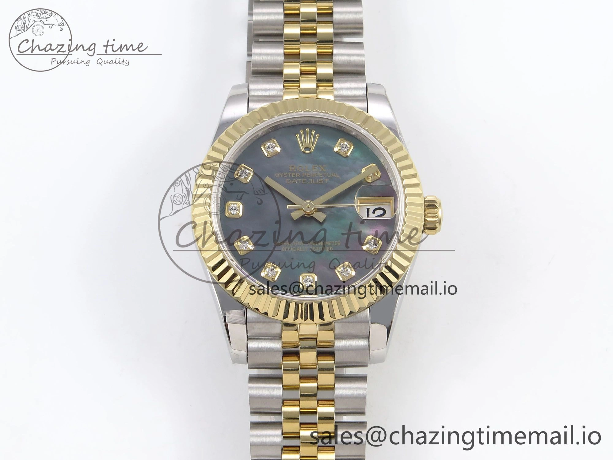 DateJust 31 278273 SS YG GMF 1:1 Best Edition 904L Steel Meteorite Diamonds Dial on Jubilee Bracelet A2824
