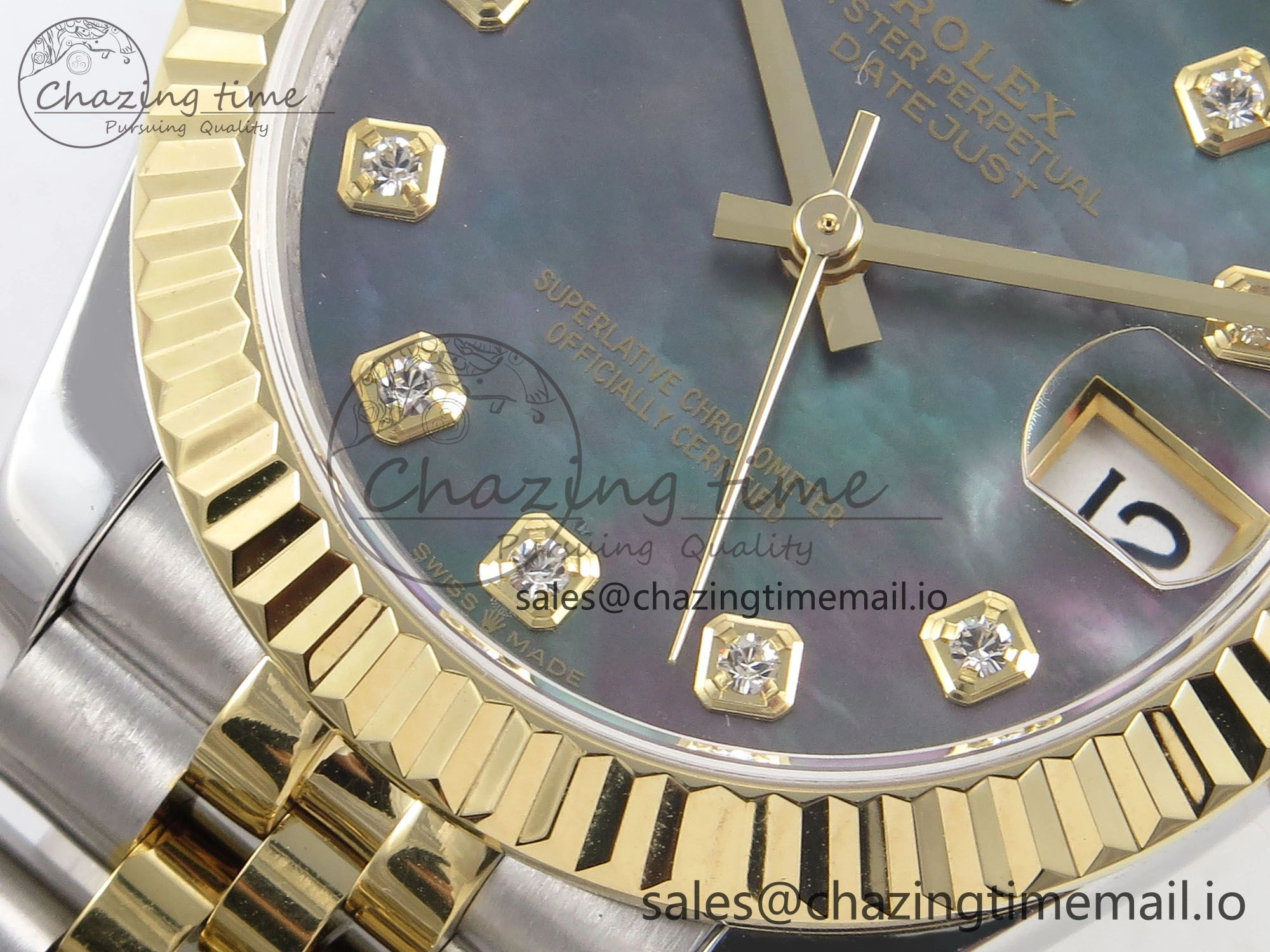 DateJust 31 278273 SS YG GMF 1:1 Best Edition 904L Steel Meteorite Diamonds Dial on Jubilee Bracelet A2824