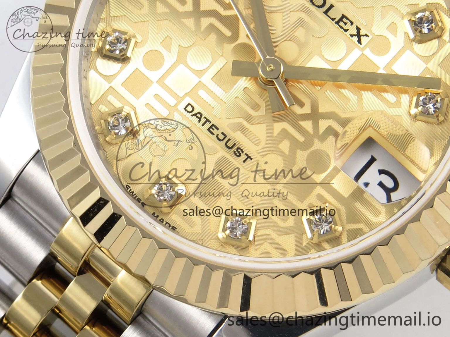 DateJust 31 278273 SS YG GMF 1:1 Best Edition 904L Steel Rolxx YG Diamonds Dial on Jubilee Bracelet A2824
