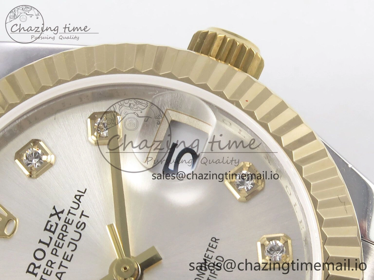 DateJust 31 278273 SS YG GMF 1:1 Best Edition 904L Steel Silver Diamonds Dial on Jubilee Bracelet A2824