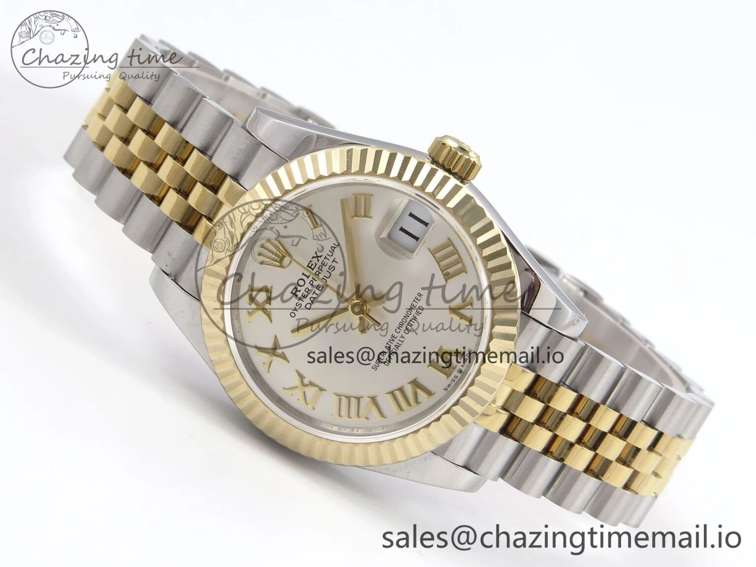 DateJust 31 278273 SS YG GMF 1:1 Best Edition 904L Steel Silver Roman Dial on Jubilee Bracelet A2824