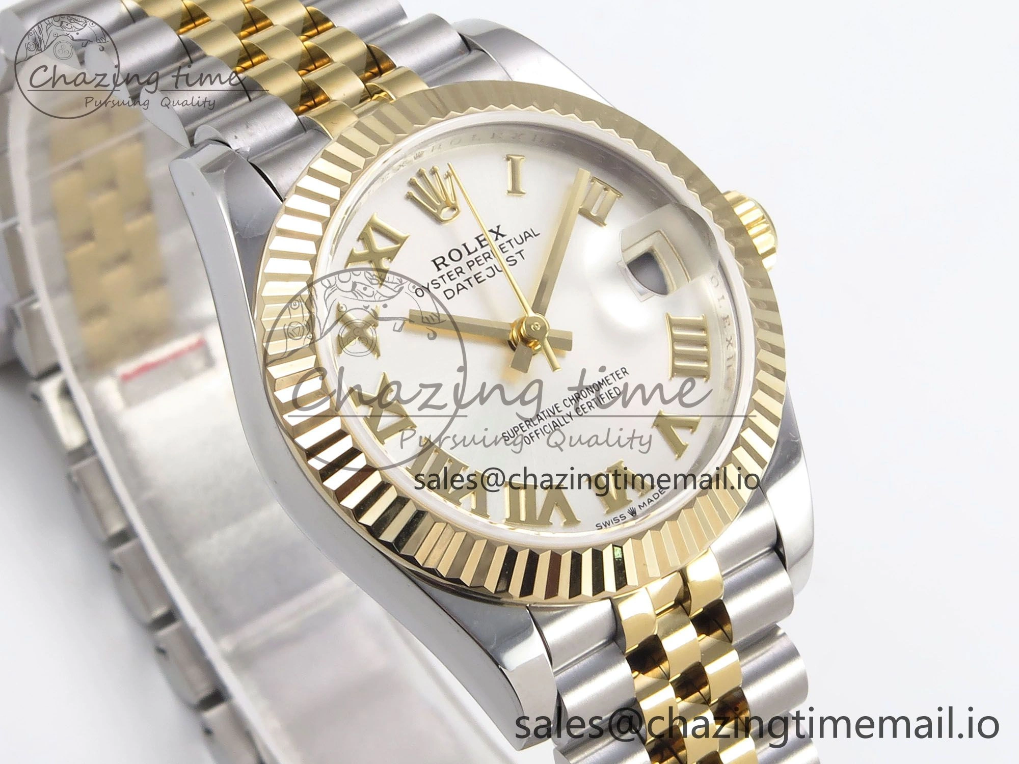 DateJust 31 278273 SS YG GMF 1:1 Best Edition 904L Steel Silver Roman Dial on Jubilee Bracelet A2824
