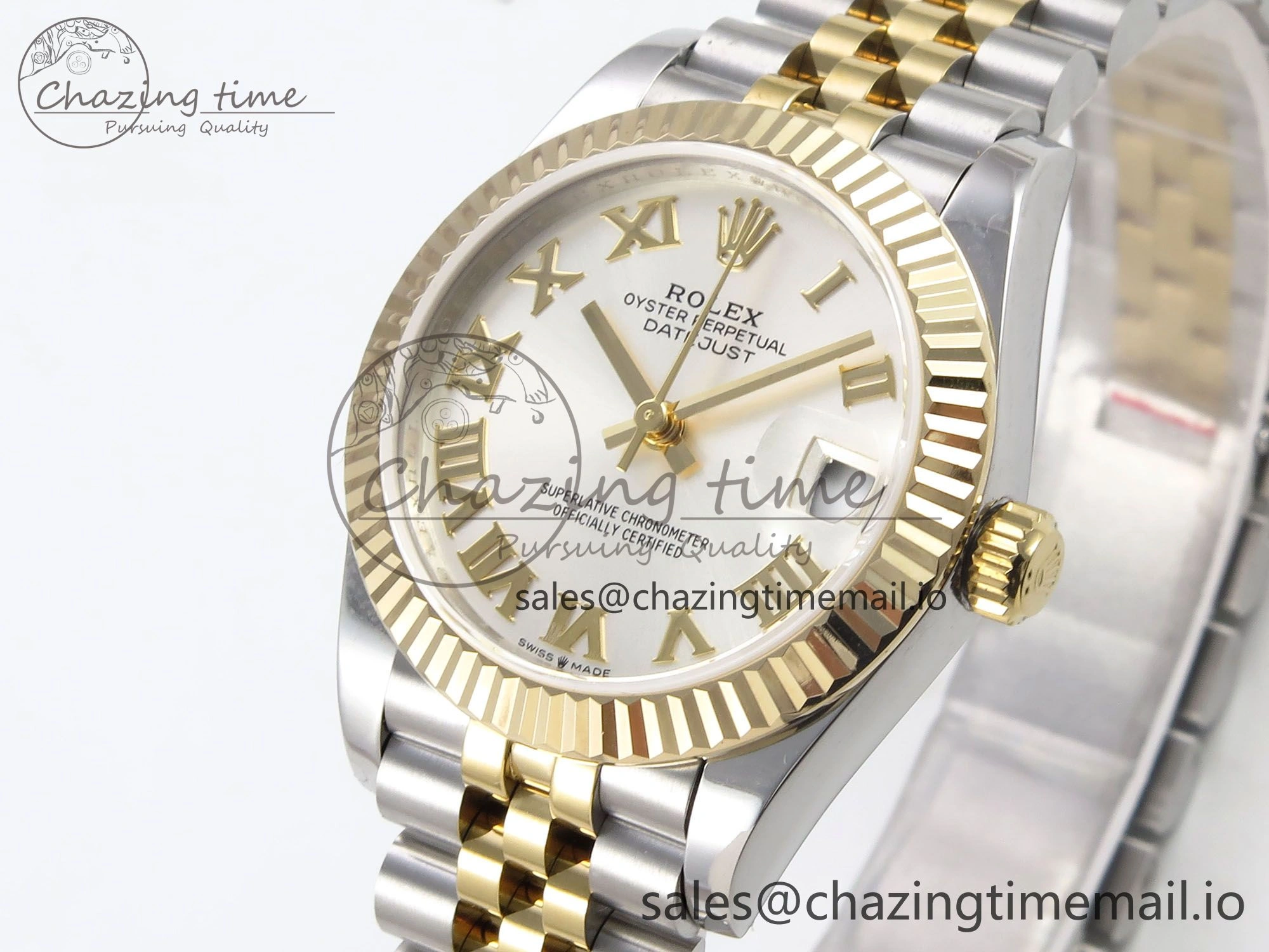 DateJust 31 278273 SS YG GMF 1:1 Best Edition 904L Steel Silver Roman Dial on Jubilee Bracelet A2824