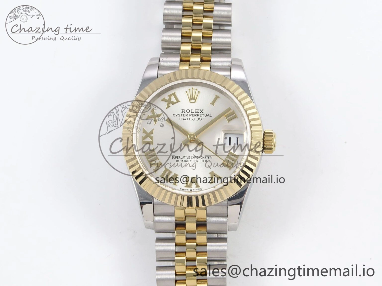 DateJust 31 278273 SS YG GMF 1:1 Best Edition 904L Steel Silver Roman Dial on Jubilee Bracelet A2824