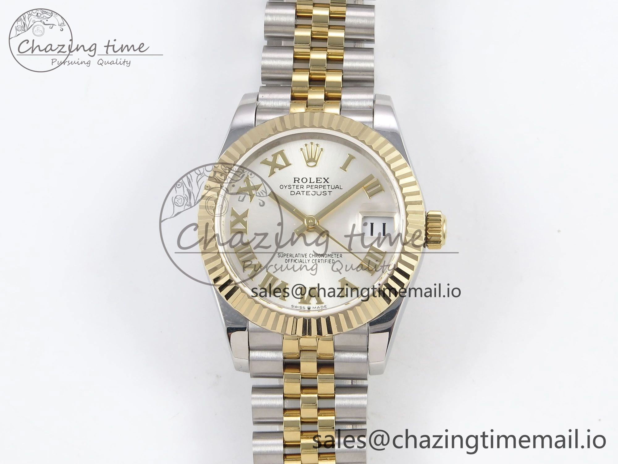 DateJust 31 278273 SS YG GMF 1:1 Best Edition 904L Steel Silver Roman Dial on Jubilee Bracelet A2824