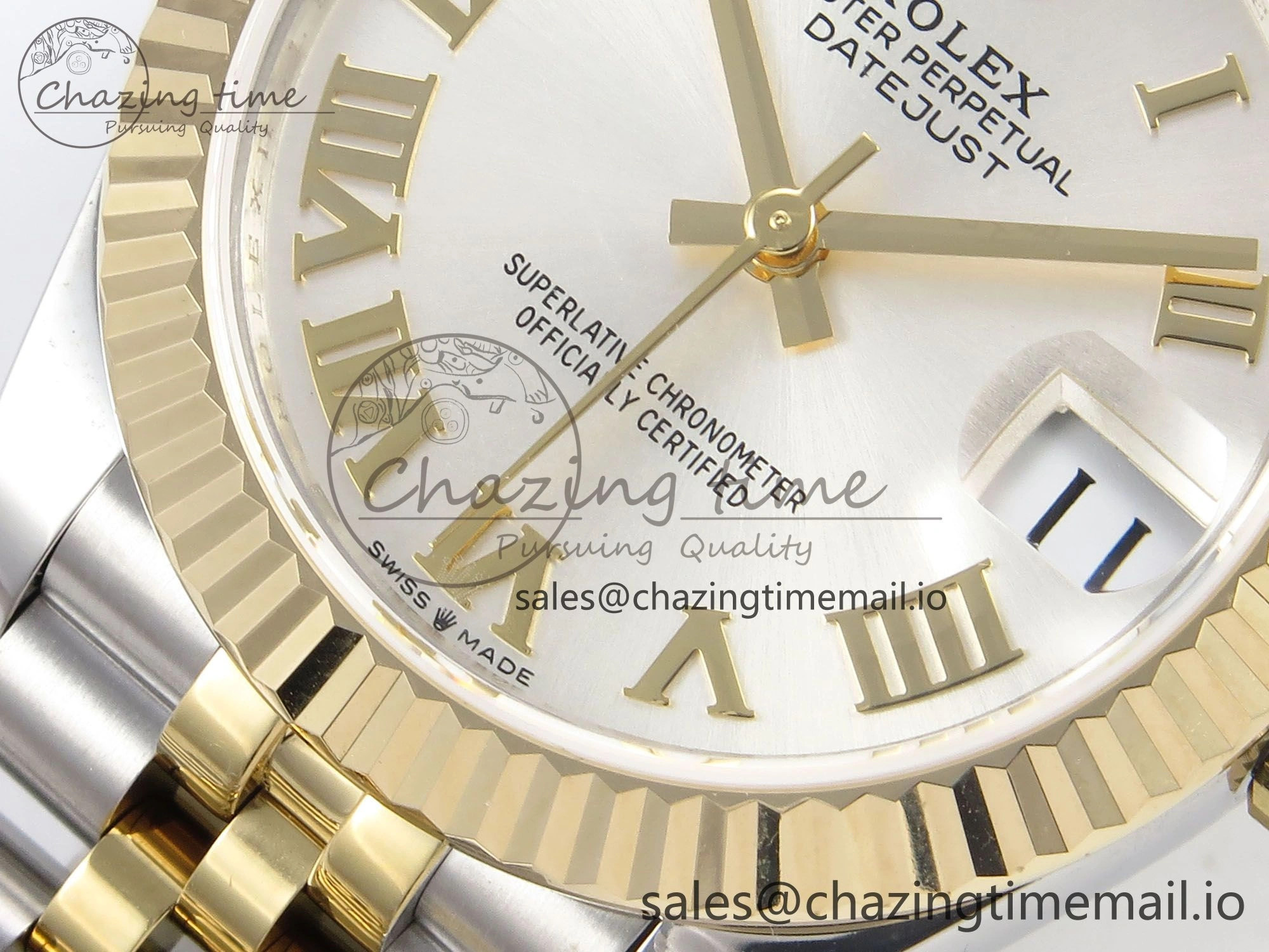 DateJust 31 278273 SS YG GMF 1:1 Best Edition 904L Steel Silver Roman Dial on Jubilee Bracelet A2824