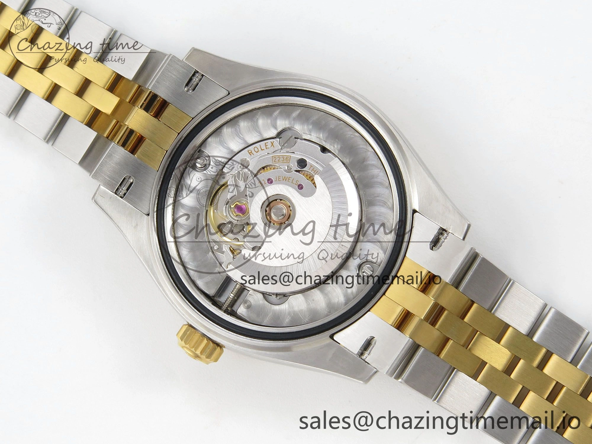 DateJust 31 278273 THBF 1:1 Best Edition 904L Steel Fluted Green Floral Dial Fluted Bezel on SS YG Jubilee Bracelet HZ Cal.2236