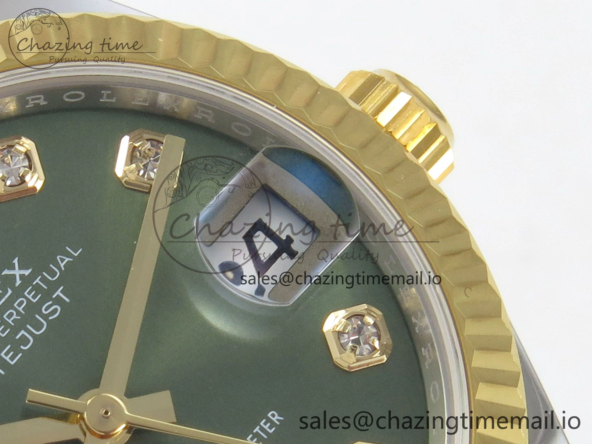 DateJust 31 278273 THBF 1:1 Best Edition 904L Steel Green Diamonds Dial Diamonds Bezel on SS YG Jubilee Bracelet HZ Cal.2236