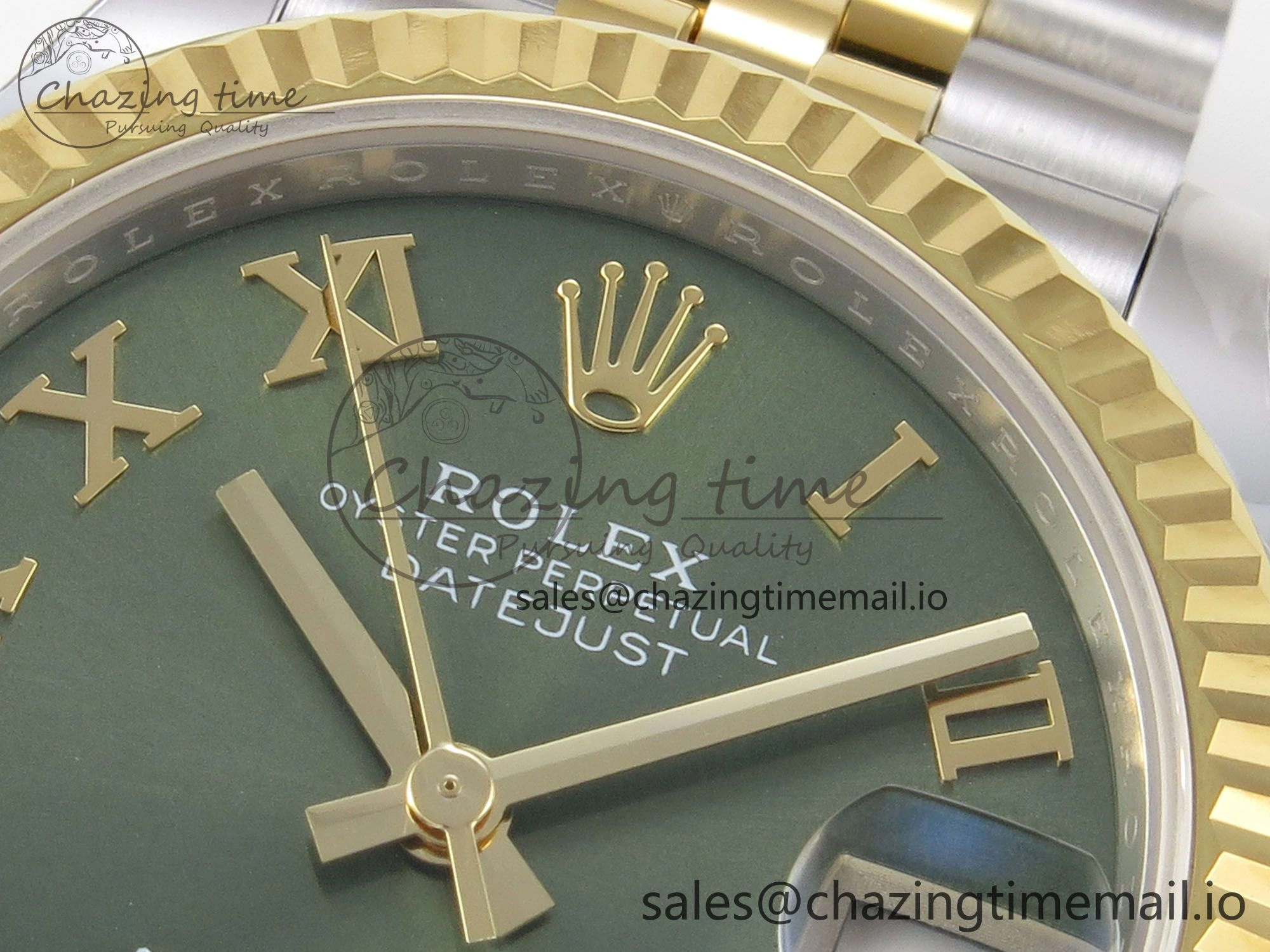 DateJust 31 278273 THBF 1:1 Best Edition 904L Steel Green Roman Dial Fluted Bezel on SS YG Jubilee Bracelet HZ Cal.2236