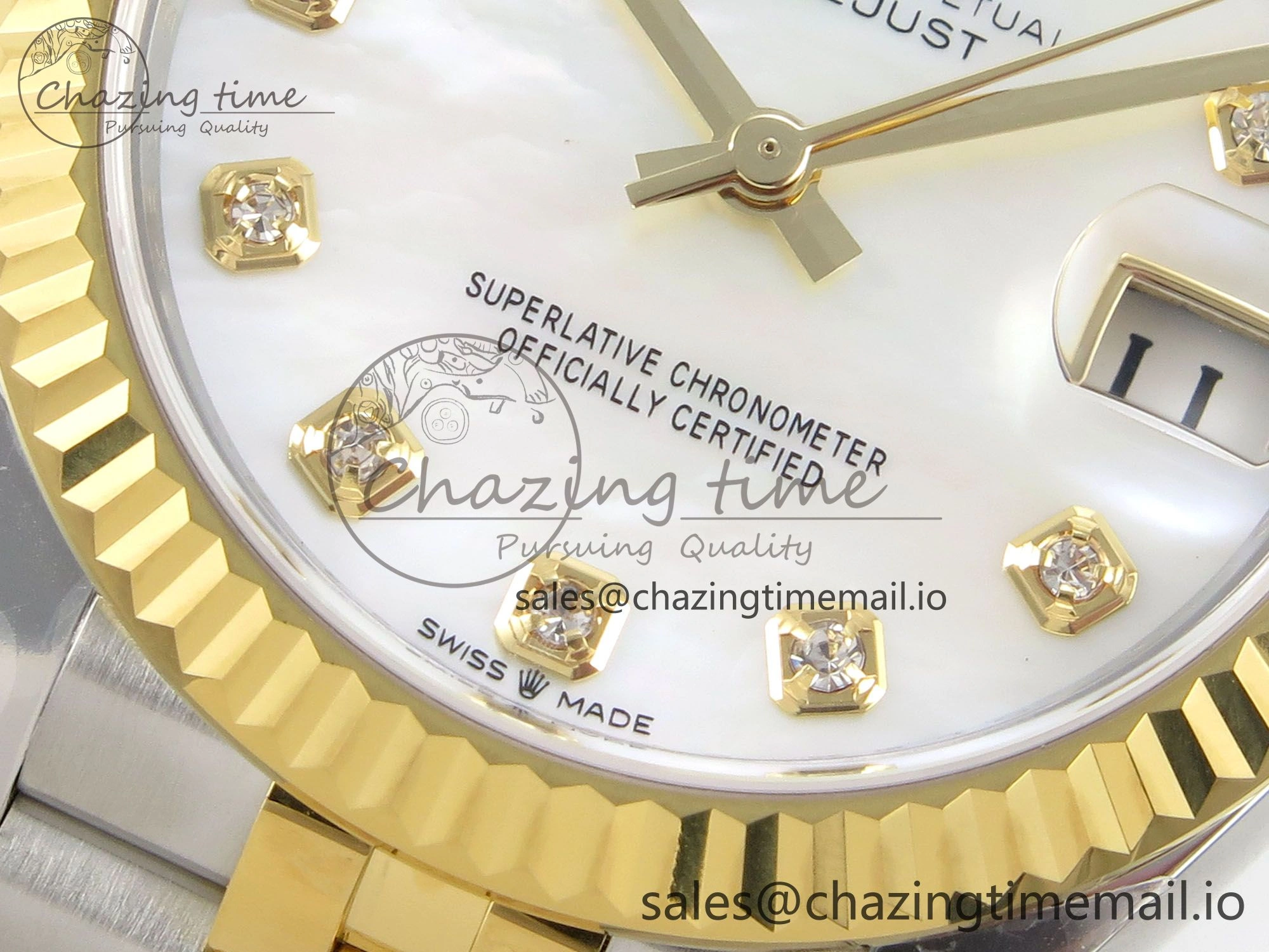 DateJust 31 278273 THBF 1:1 Best Edition 904L Steel White Diamonds Dial on SS YG Jubilee Bracelet HZ Cal.2236