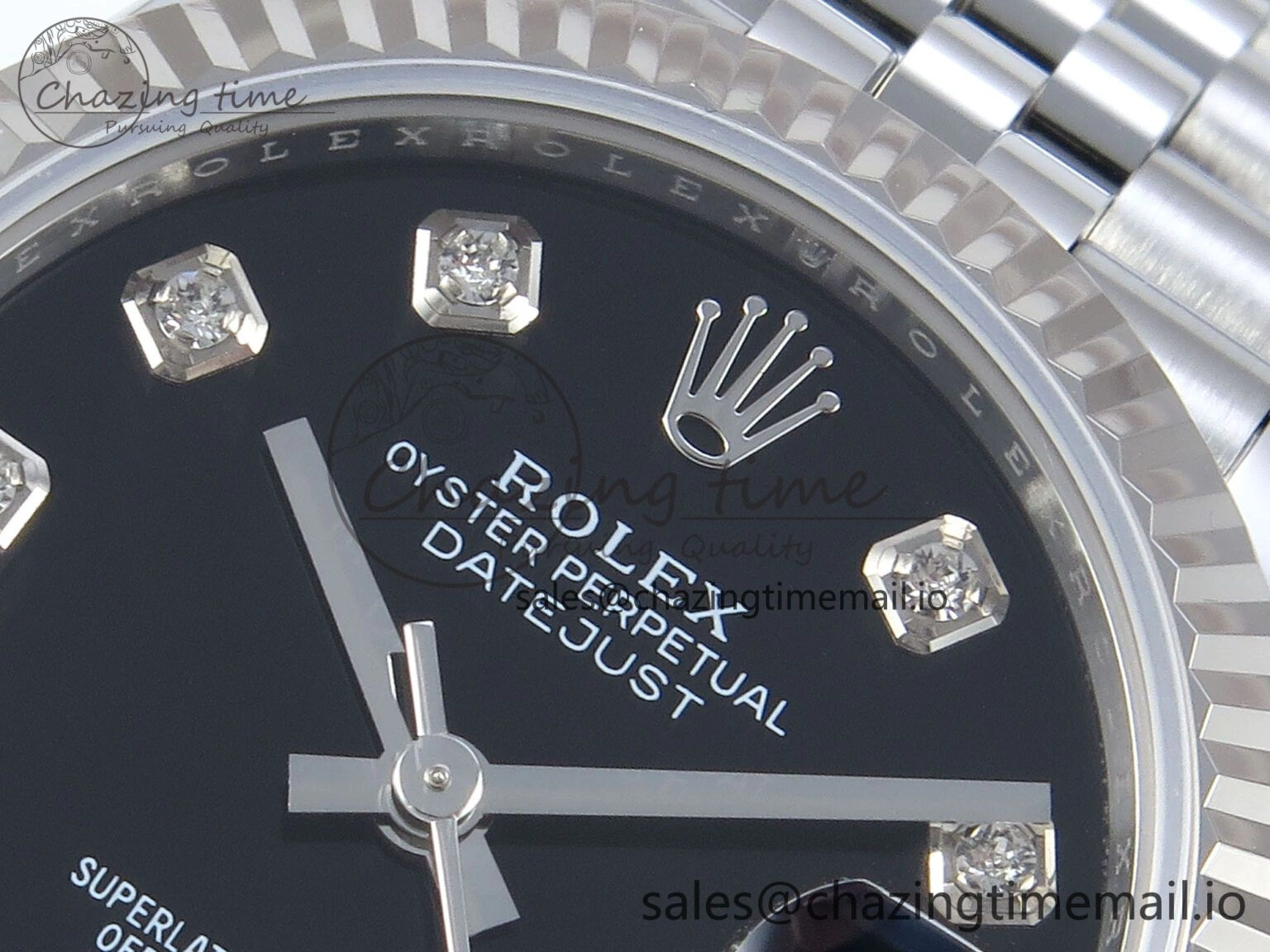 DateJust 31 278274 ARF 1:1 Best Edition 904L Steel Black Diamonds Dial on SS Jubilee Bracelet ETA 2688