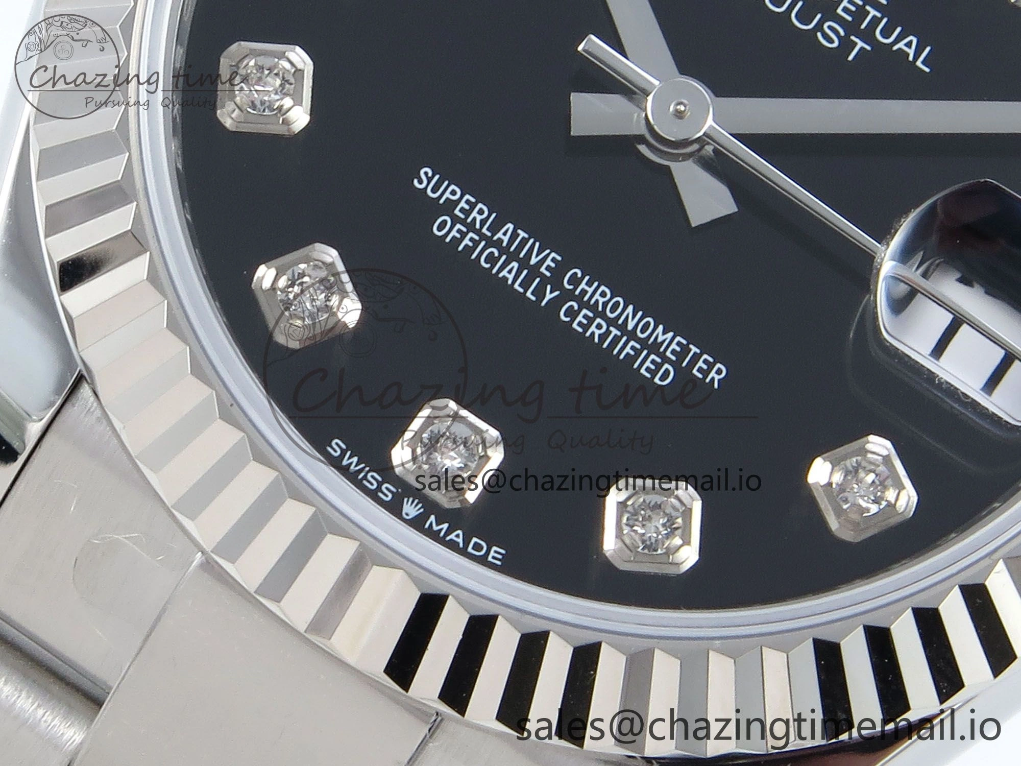 DateJust 31 278274 ARF 1:1 Best Edition 904L Steel Black Diamonds Dial on SS Oyster Bracelet ETA 2688