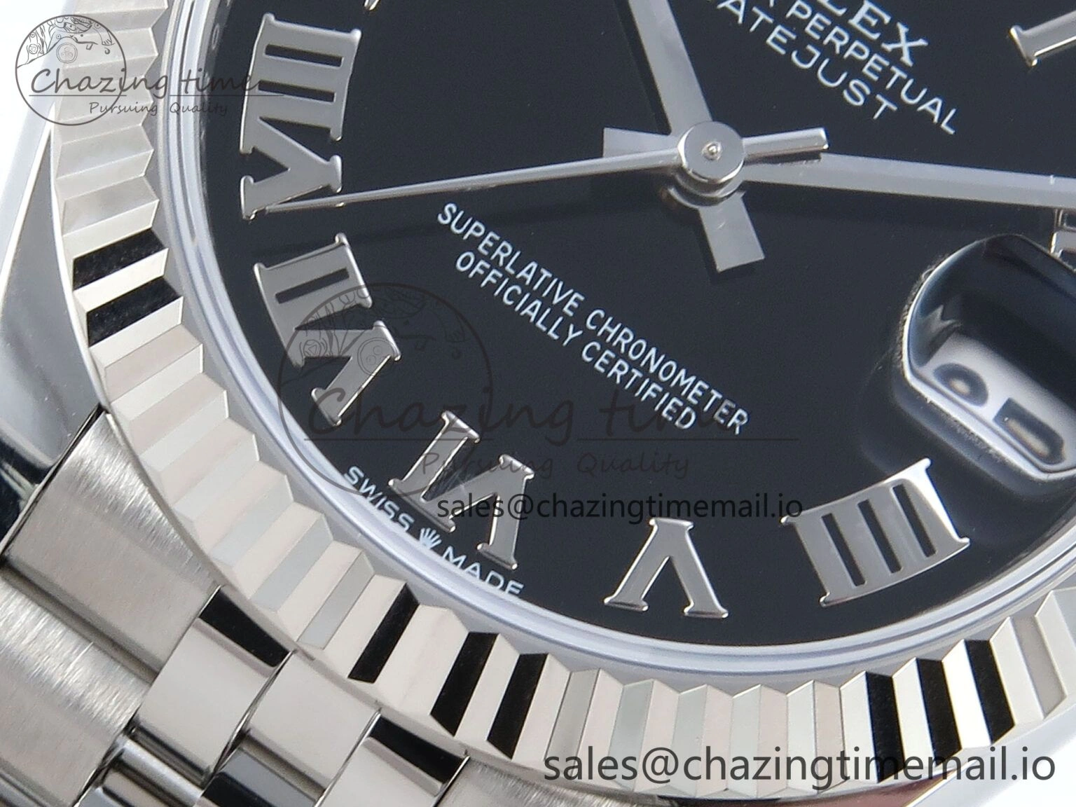 DateJust 31 278274 ARF 1:1 Best Edition 904L Steel Black Roman Dial on SS Jubilee Bracelet ETA 2688