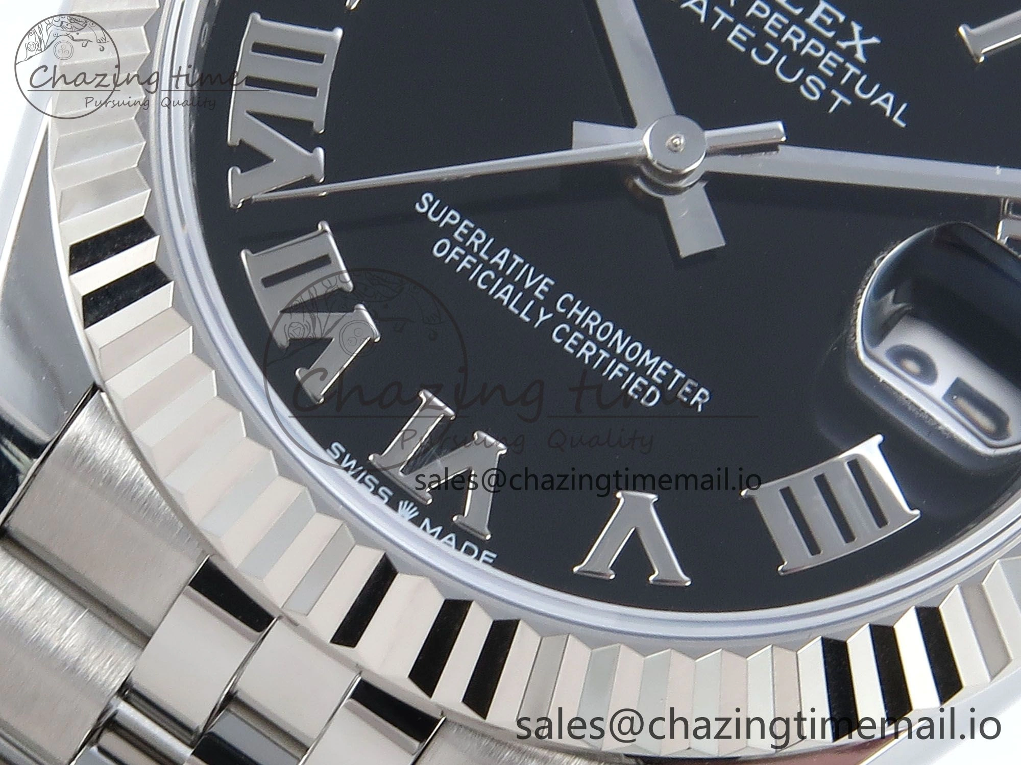 DateJust 31 278274 ARF 1:1 Best Edition 904L Steel Black Roman Dial on SS Jubilee Bracelet ETA 2688