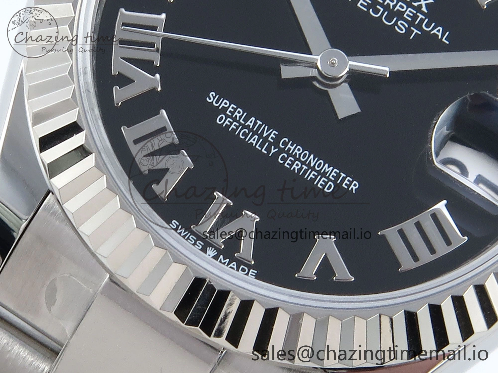 DateJust 31 278274 ARF 1:1 Best Edition 904L Steel Black Roman Dial on SS Oyster Bracelet ETA 2688