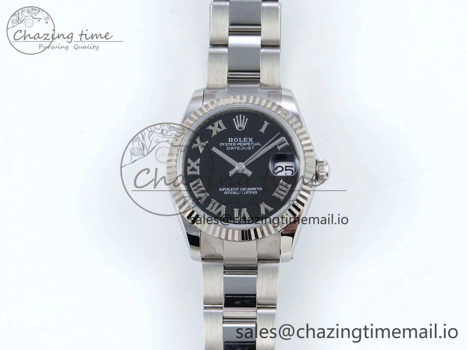 DateJust 31 278274 ARF 1:1 Best Edition 904L Steel Black Roman Dial on SS Oyster Bracelet ETA 2688