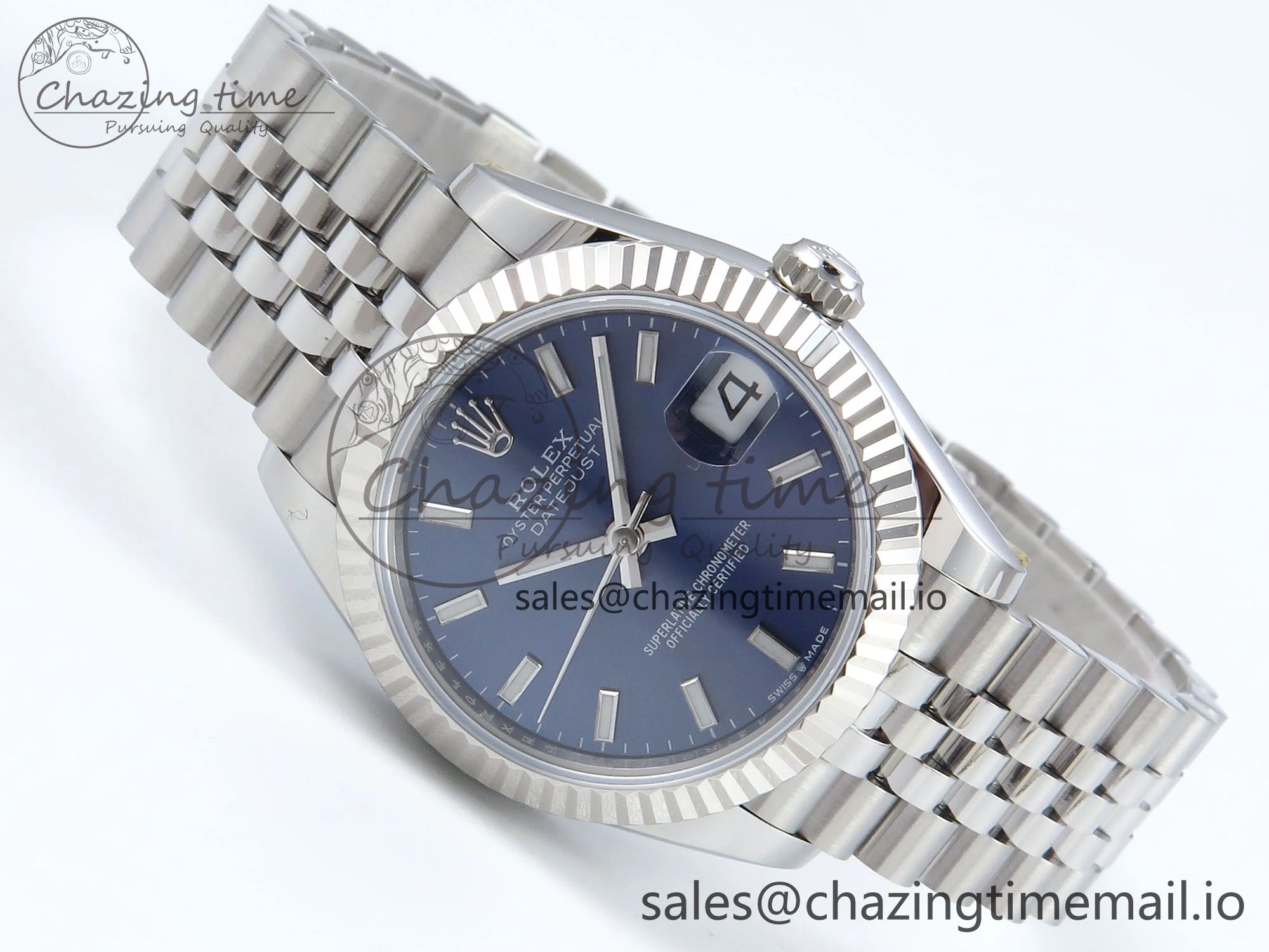 DateJust 31 278274 ARF 1:1 Best Edition 904L Steel Blue Dial Stick Marker on SS Jubilee Bracelet ETA 2688