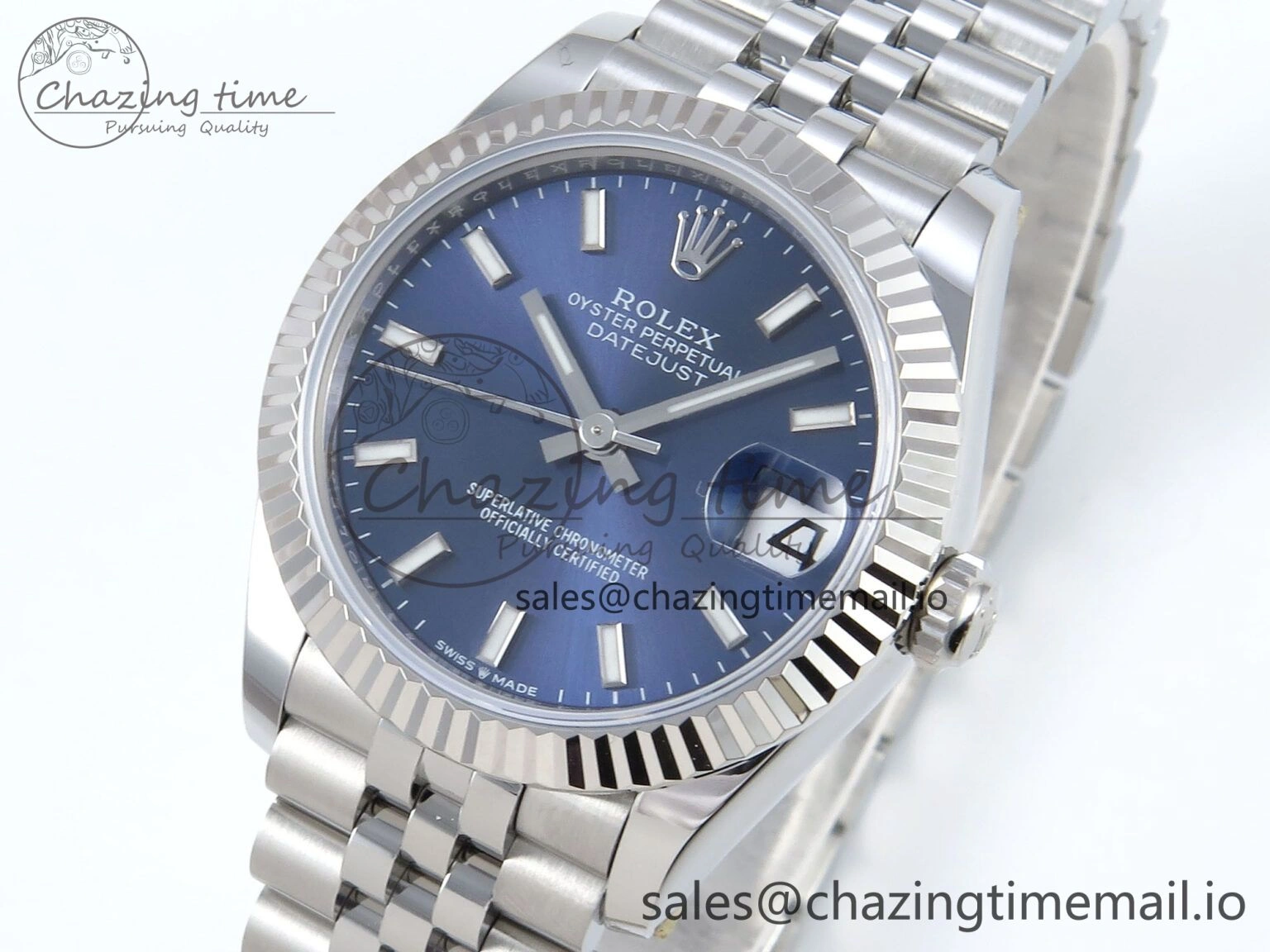 DateJust 31 278274 ARF 1:1 Best Edition 904L Steel Blue Dial Stick Marker on SS Jubilee Bracelet ETA 2688