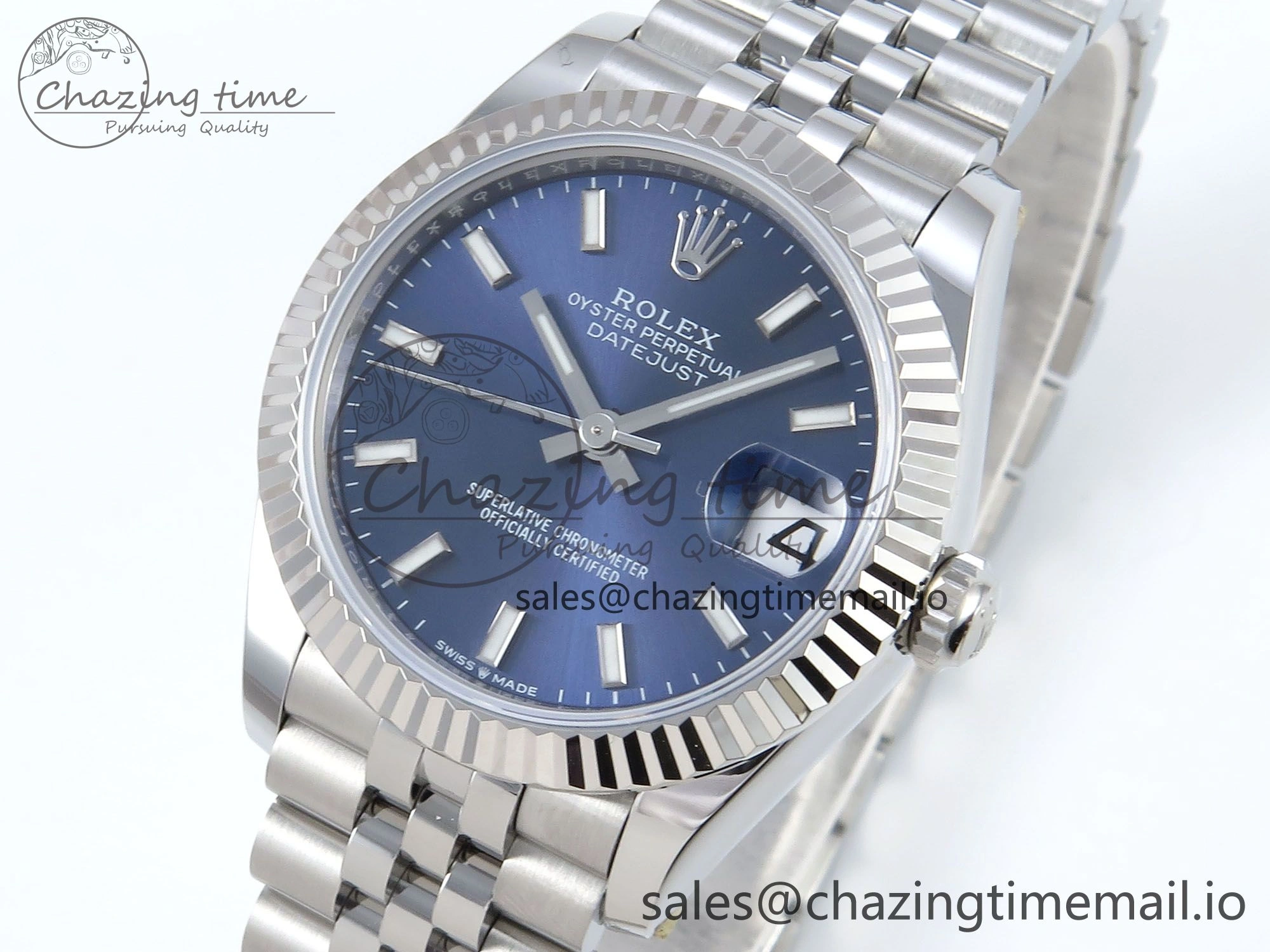 DateJust 31 278274 ARF 1:1 Best Edition 904L Steel Blue Dial Stick Marker on SS Jubilee Bracelet ETA 2688