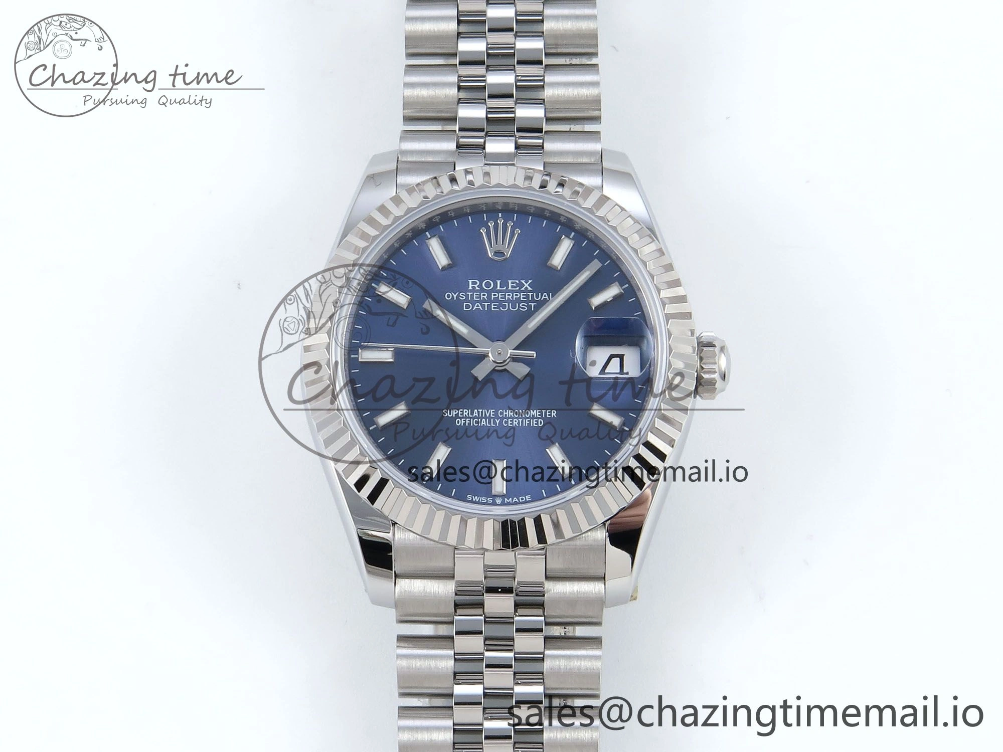 DateJust 31 278274 ARF 1:1 Best Edition 904L Steel Blue Dial Stick Marker on SS Jubilee Bracelet ETA 2688