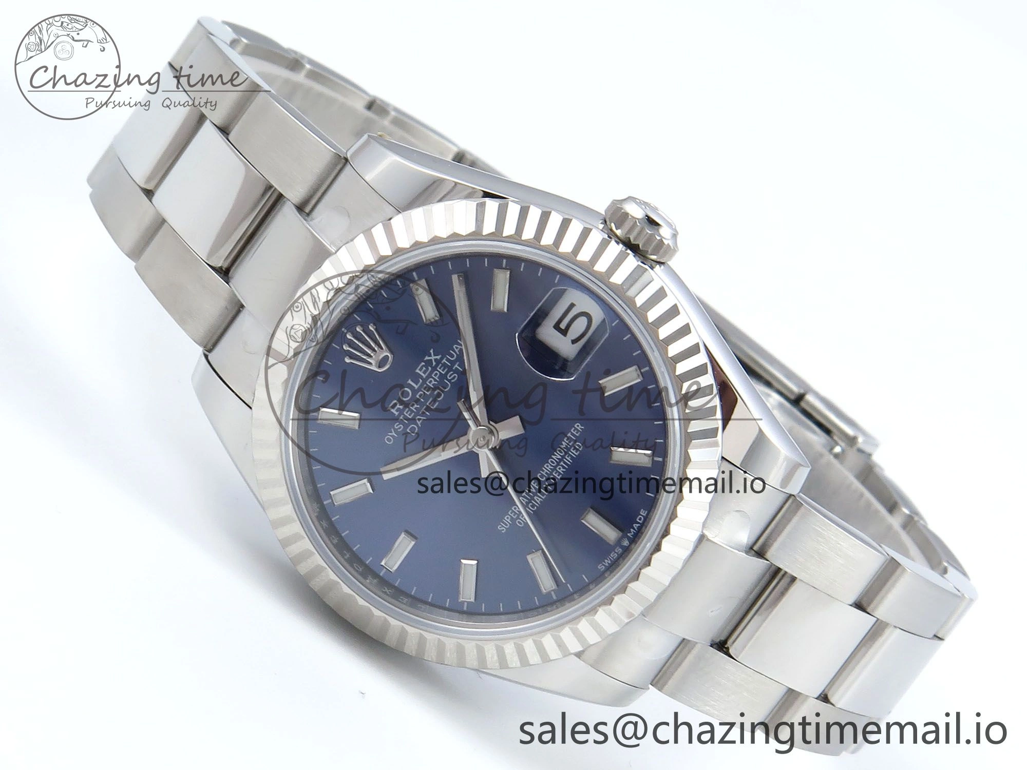 DateJust 31 278274 ARF 1:1 Best Edition 904L Steel Blue Dial Stick Marker on SS Oyster Bracelet ETA 2688