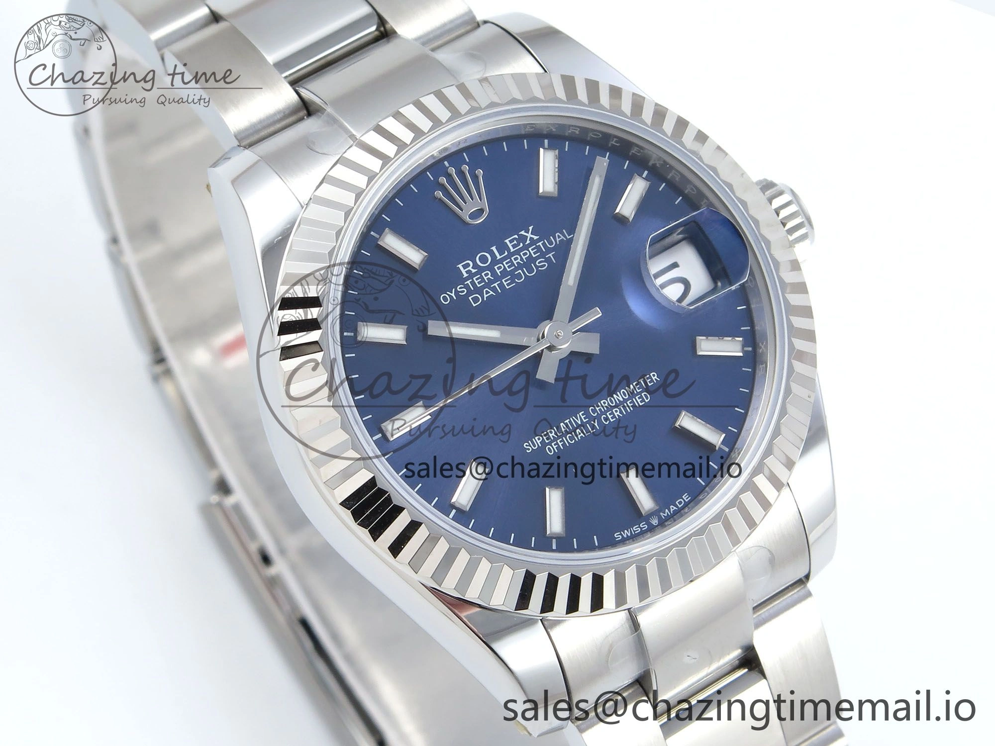 DateJust 31 278274 ARF 1:1 Best Edition 904L Steel Blue Dial Stick Marker on SS Oyster Bracelet ETA 2688