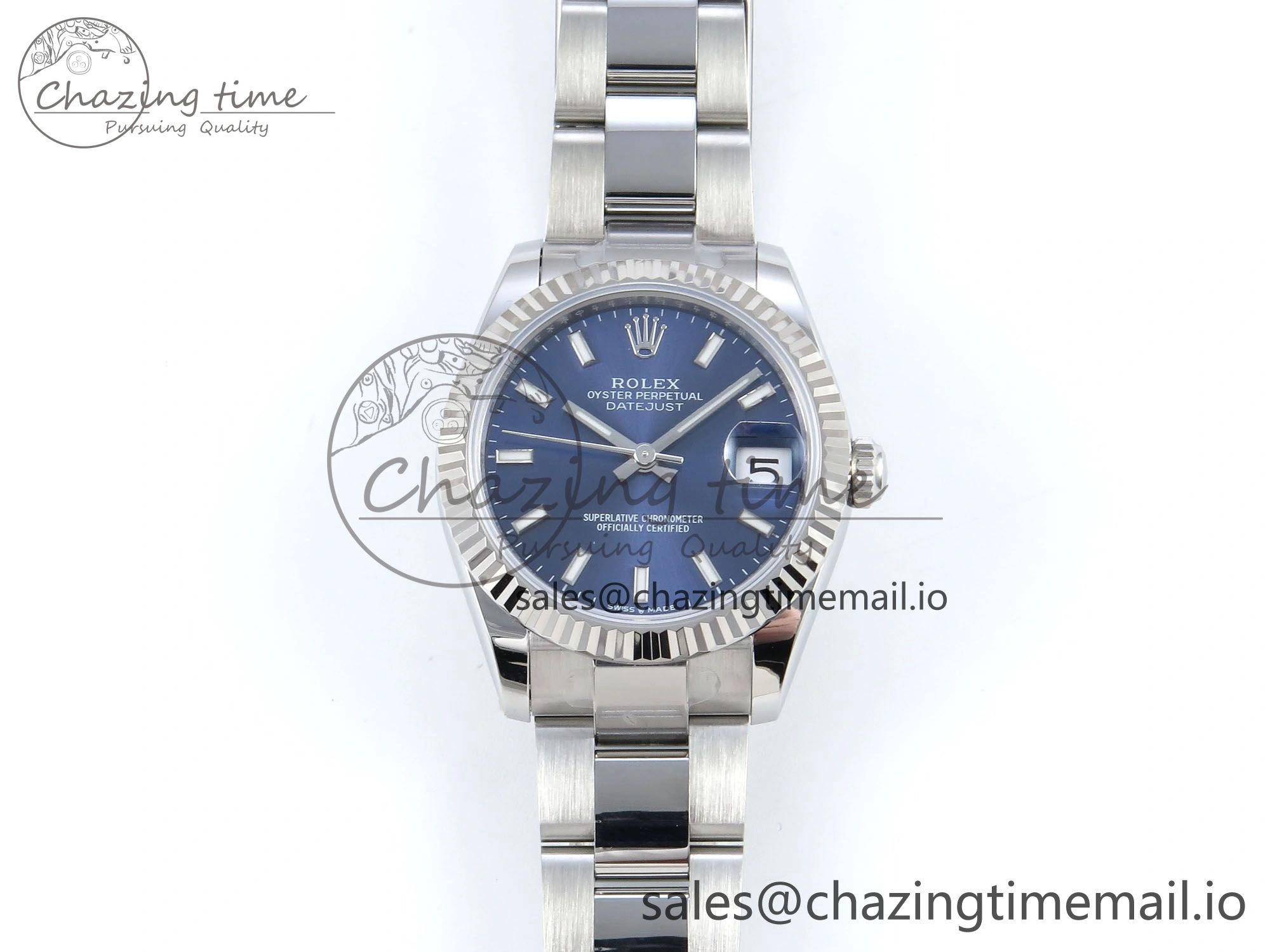 DateJust 31 278274 ARF 1:1 Best Edition 904L Steel Blue Dial Stick Marker on SS Oyster Bracelet ETA 2688