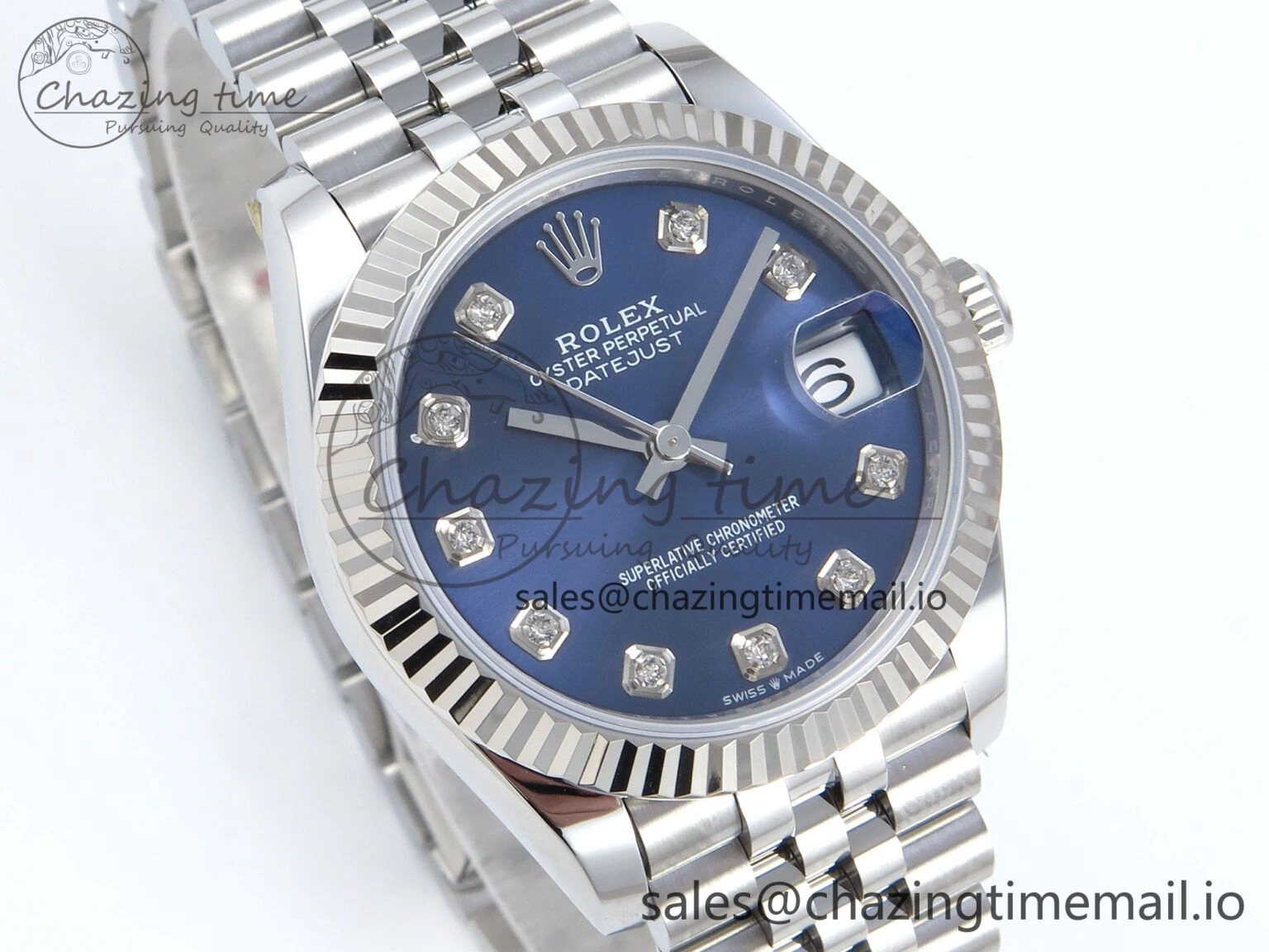 DateJust 31 278274 ARF 1:1 Best Edition 904L Steel Blue Diamonds Dial on SS Jubilee Bracelet ETA 2688