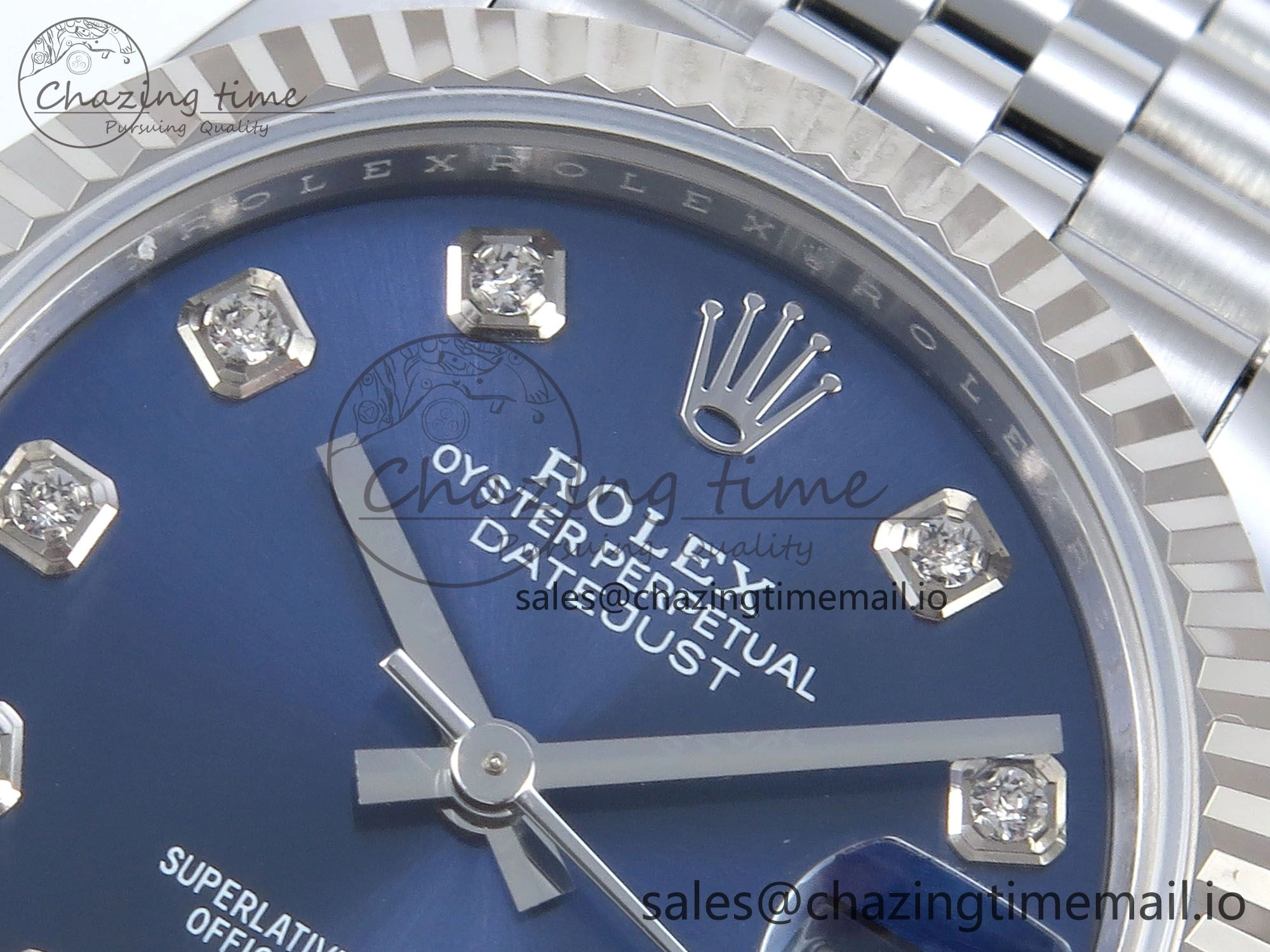DateJust 31 278274 ARF 1:1 Best Edition 904L Steel Blue Diamonds Dial on SS Jubilee Bracelet ETA 2688