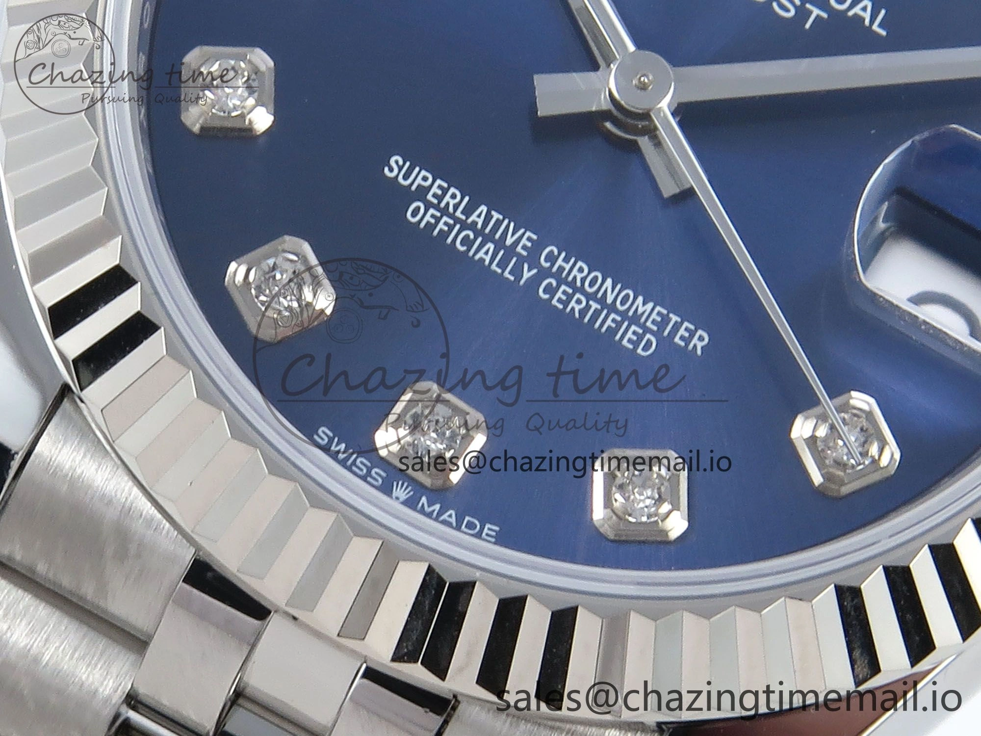 DateJust 31 278274 ARF 1:1 Best Edition 904L Steel Blue Diamonds Dial on SS Jubilee Bracelet ETA 2688