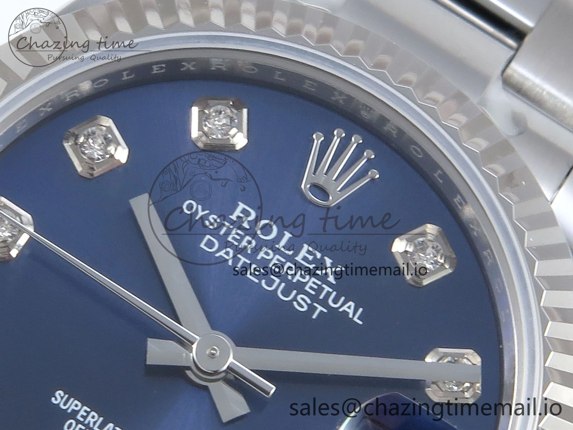 DateJust 31 278274 ARF 1:1 Best Edition 904L Steel Blue Diamonds Dial on SS Oyster Bracelet ETA 2688