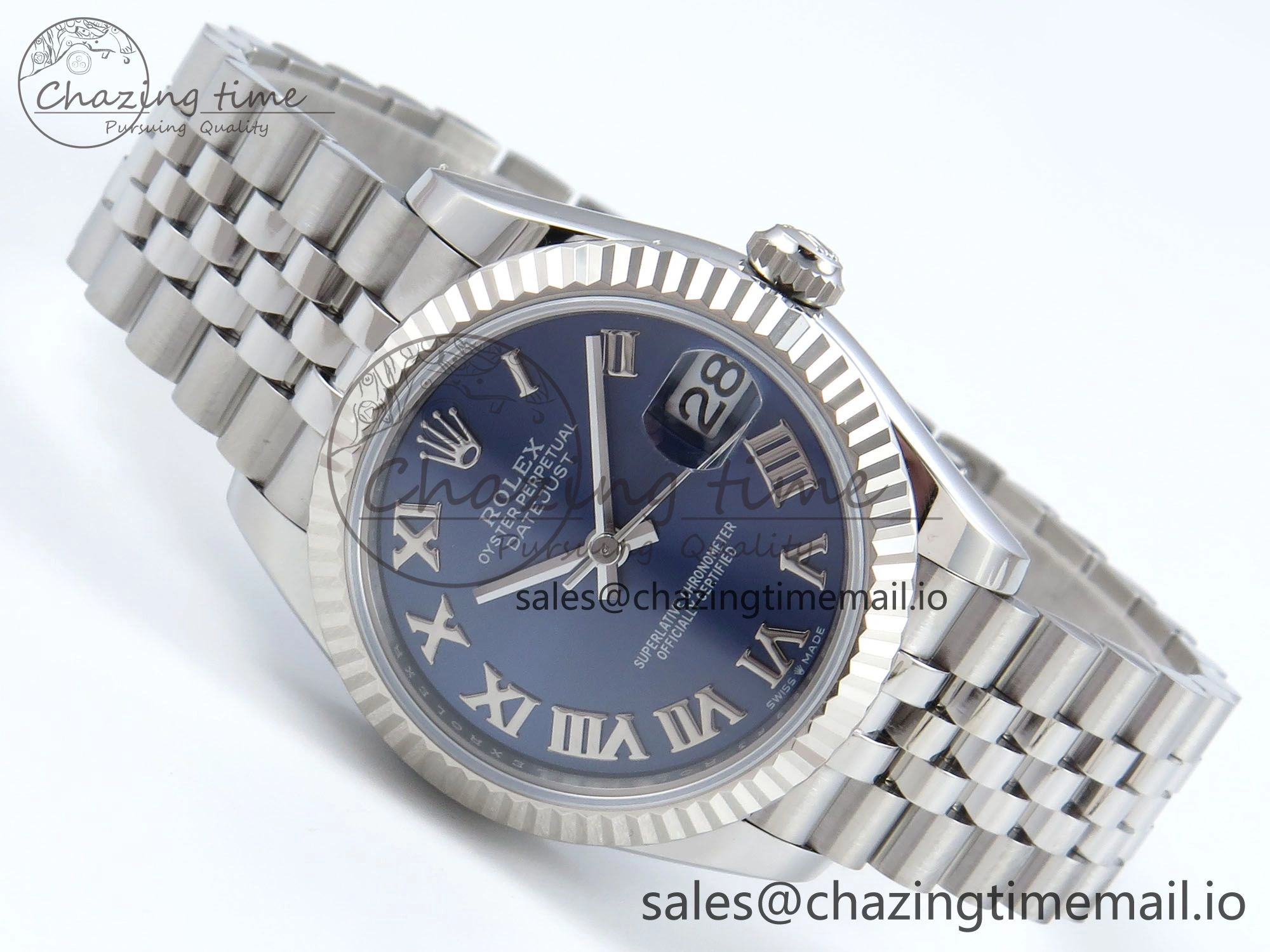 DateJust 31 278274 ARF 1:1 Best Edition 904L Steel Blue Roman Dial on SS Jubilee Bracelet ETA 2688