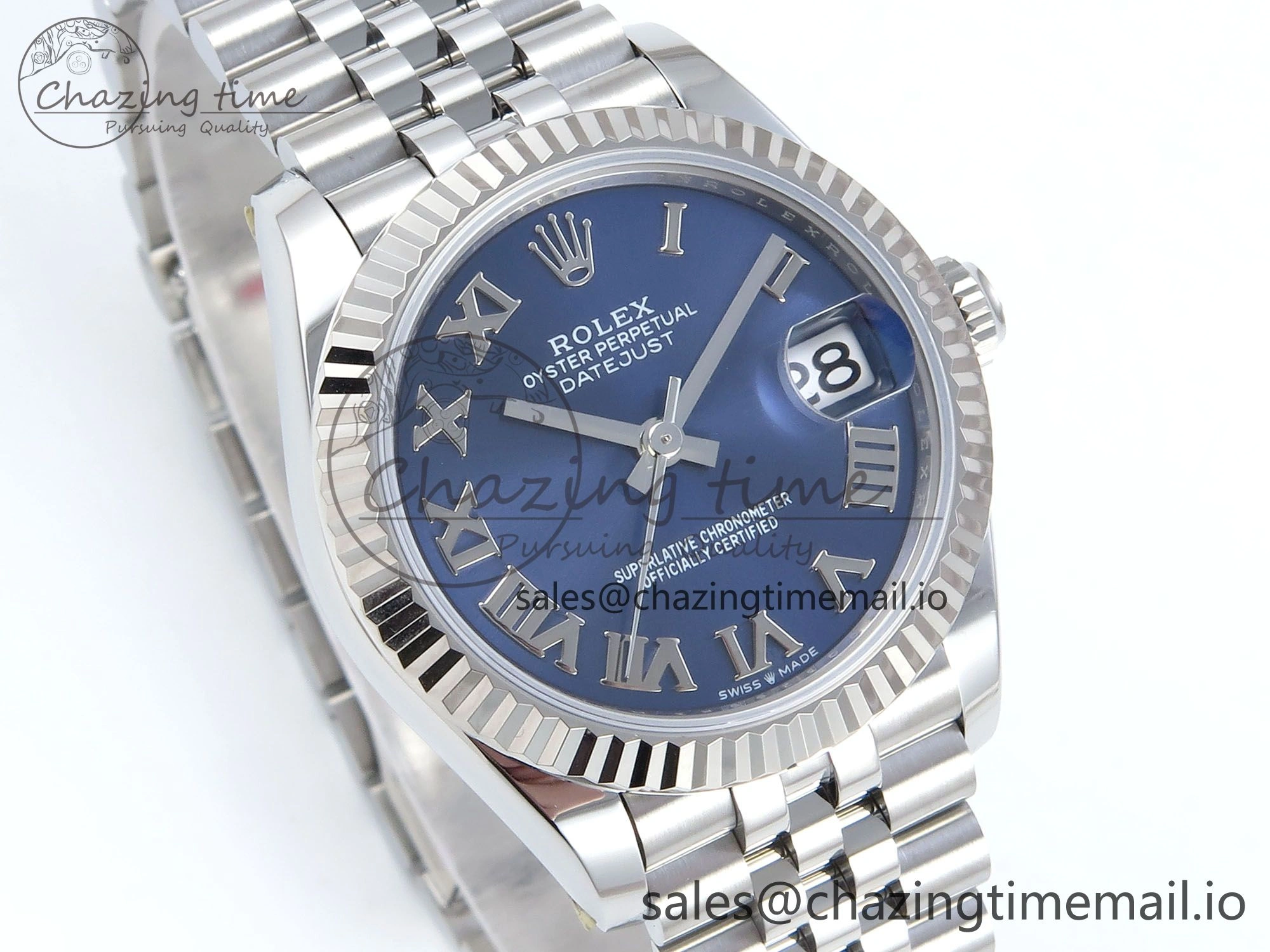 DateJust 31 278274 ARF 1:1 Best Edition 904L Steel Blue Roman Dial on SS Jubilee Bracelet ETA 2688