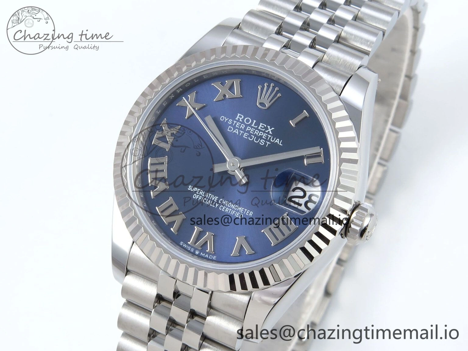 DateJust 31 278274 ARF 1:1 Best Edition 904L Steel Blue Roman Dial on SS Jubilee Bracelet ETA 2688