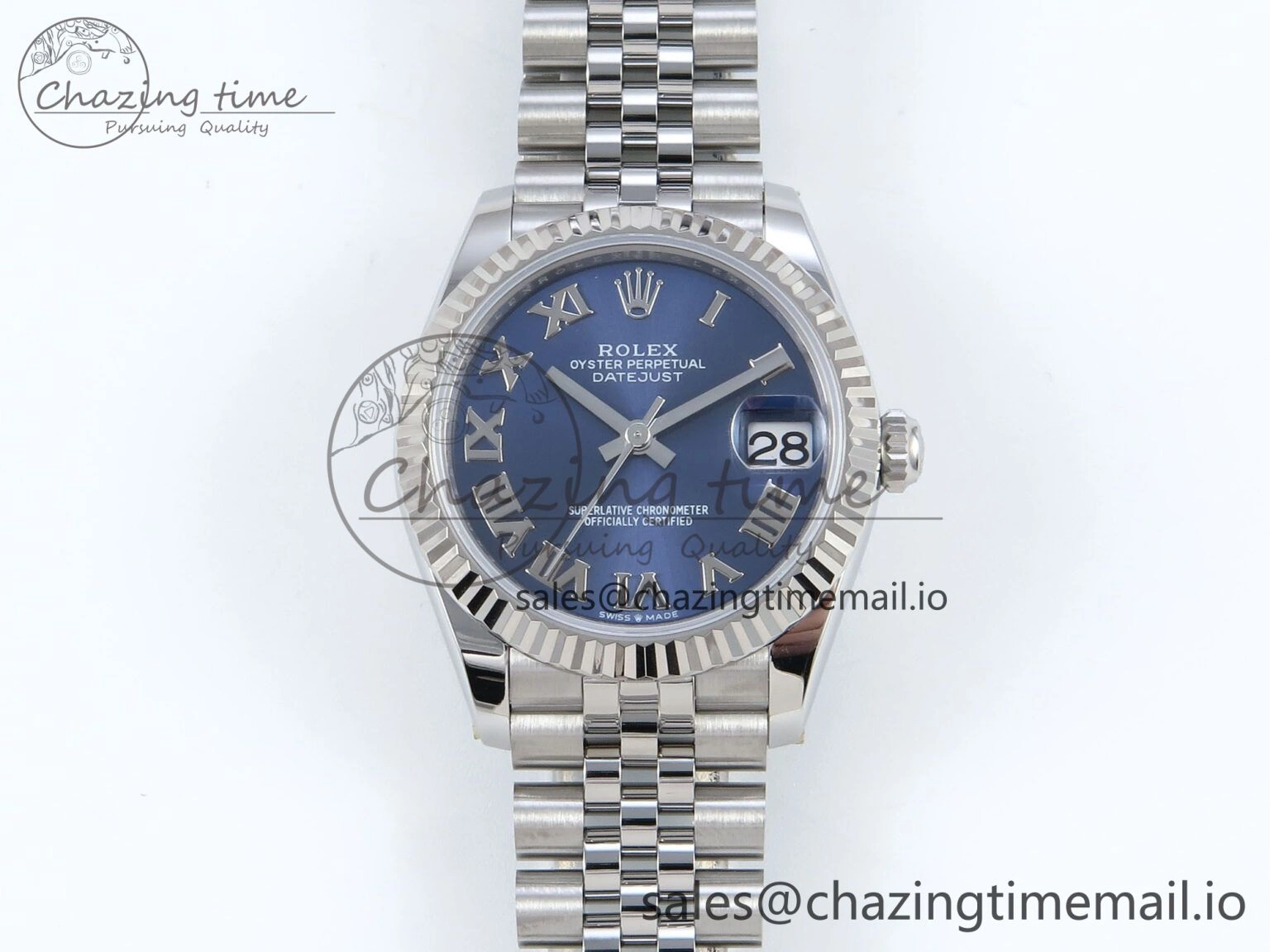DateJust 31 278274 ARF 1:1 Best Edition 904L Steel Blue Roman Dial on SS Jubilee Bracelet ETA 2688