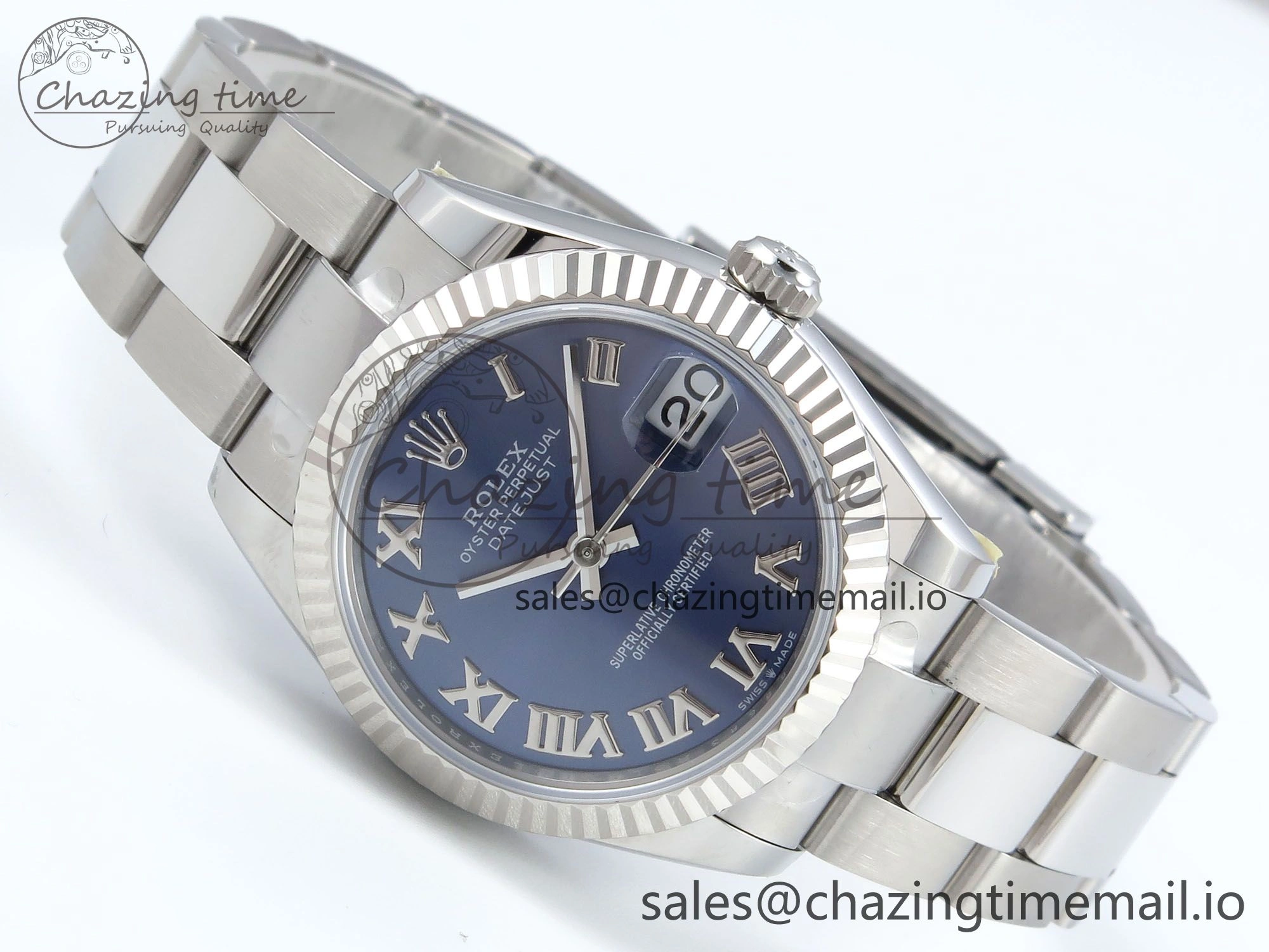 DateJust 31 278274 ARF 1:1 Best Edition 904L Steel Blue Roman Dial on SS Oyster Bracelet ETA 2688