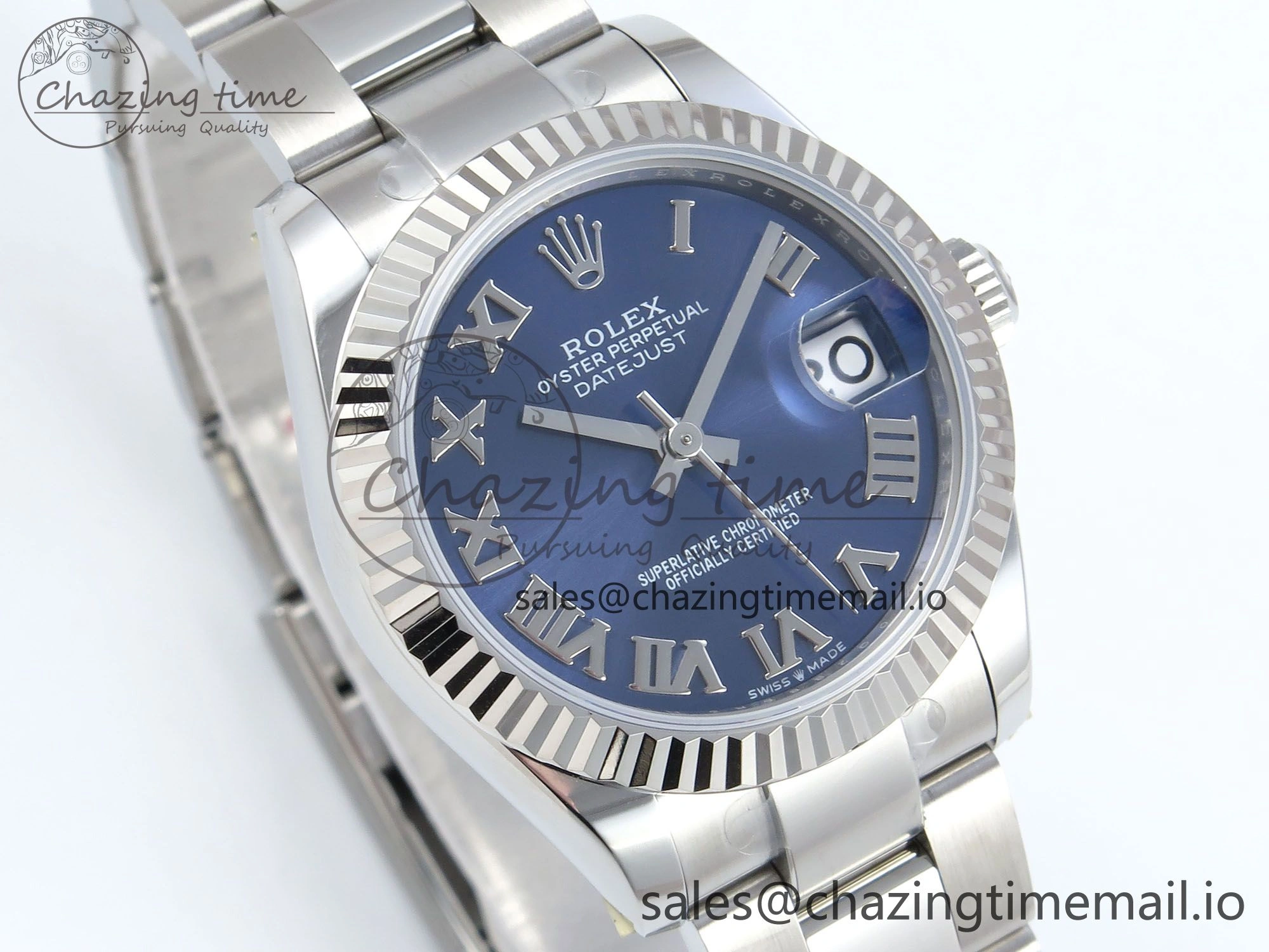 DateJust 31 278274 ARF 1:1 Best Edition 904L Steel Blue Roman Dial on SS Oyster Bracelet ETA 2688