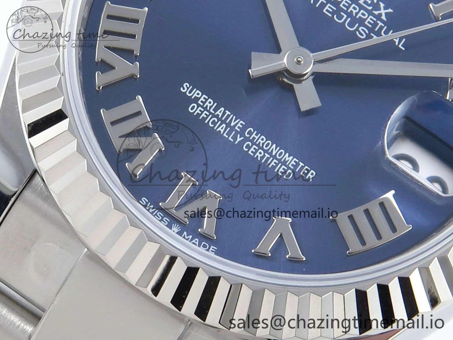 DateJust 31 278274 ARF 1:1 Best Edition 904L Steel Blue Roman Dial on SS Oyster Bracelet ETA 2688