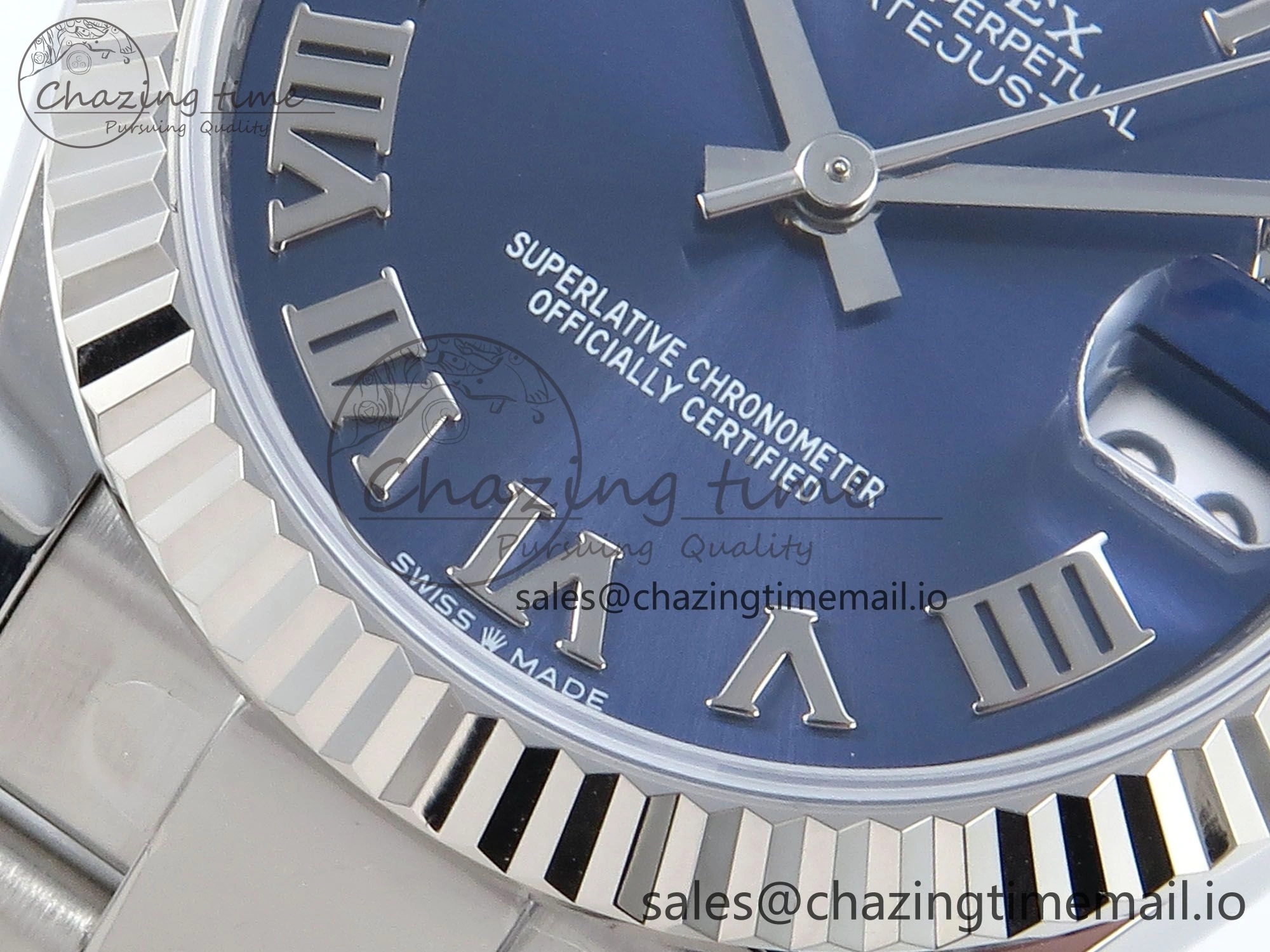 DateJust 31 278274 ARF 1:1 Best Edition 904L Steel Blue Roman Dial on SS Oyster Bracelet ETA 2688