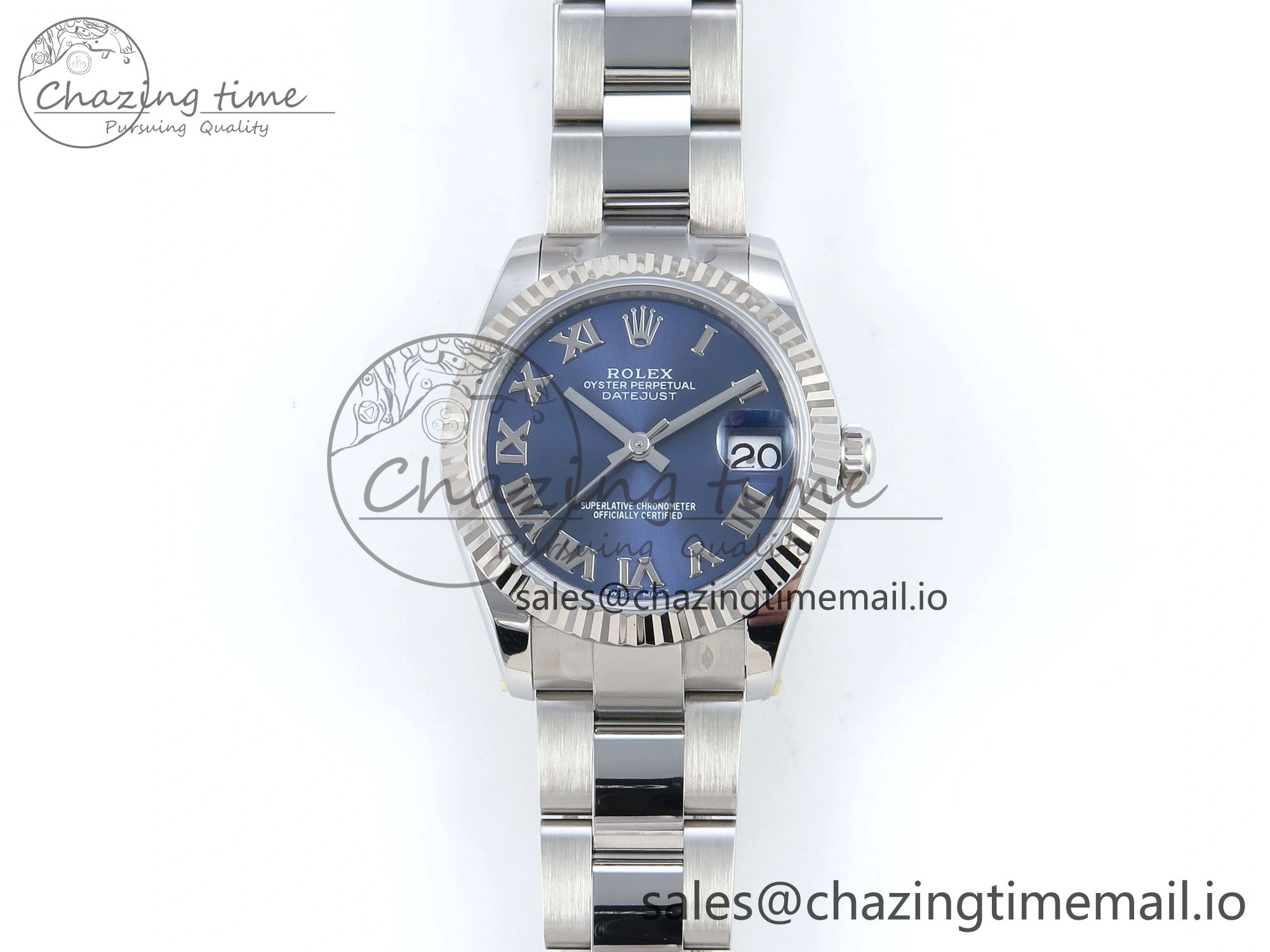 DateJust 31 278274 ARF 1:1 Best Edition 904L Steel Blue Roman Dial on SS Oyster Bracelet ETA 2688