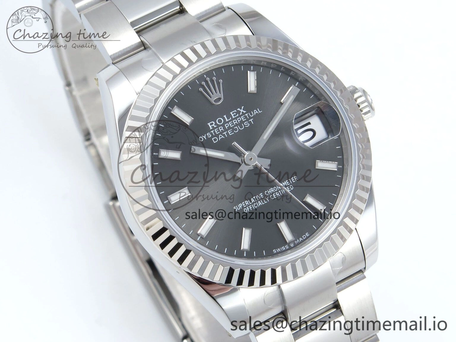 DateJust 31 278274 ARF 1:1 Best Edition 904L Steel Gray Dial Stick Marker on SS Oyster Bracelet ETA 2688