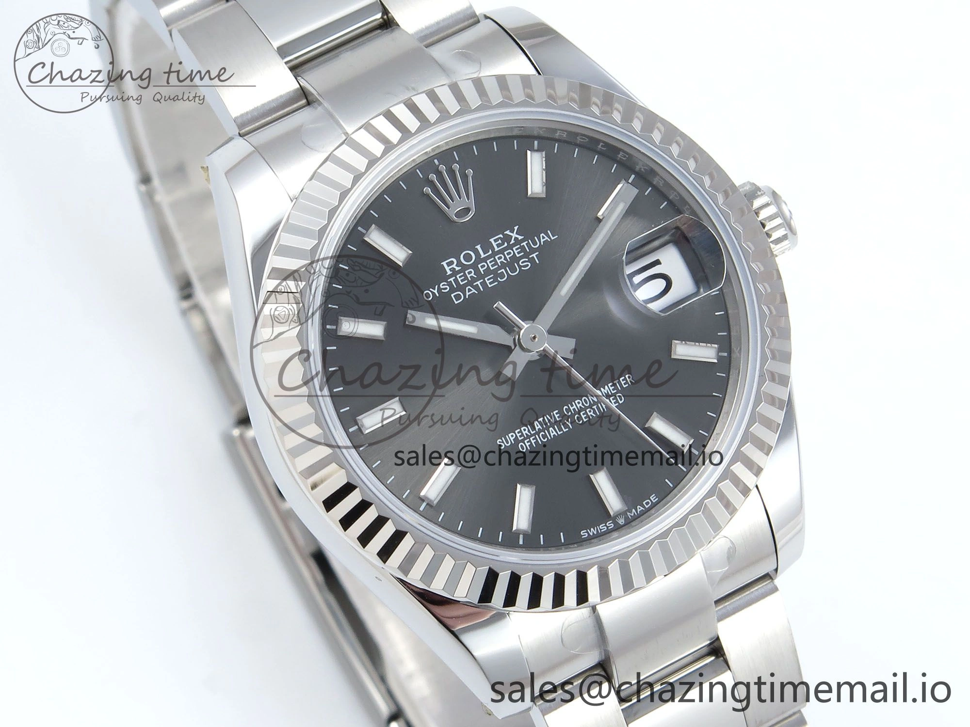 DateJust 31 278274 ARF 1:1 Best Edition 904L Steel Gray Dial Stick Marker on SS Oyster Bracelet ETA 2688