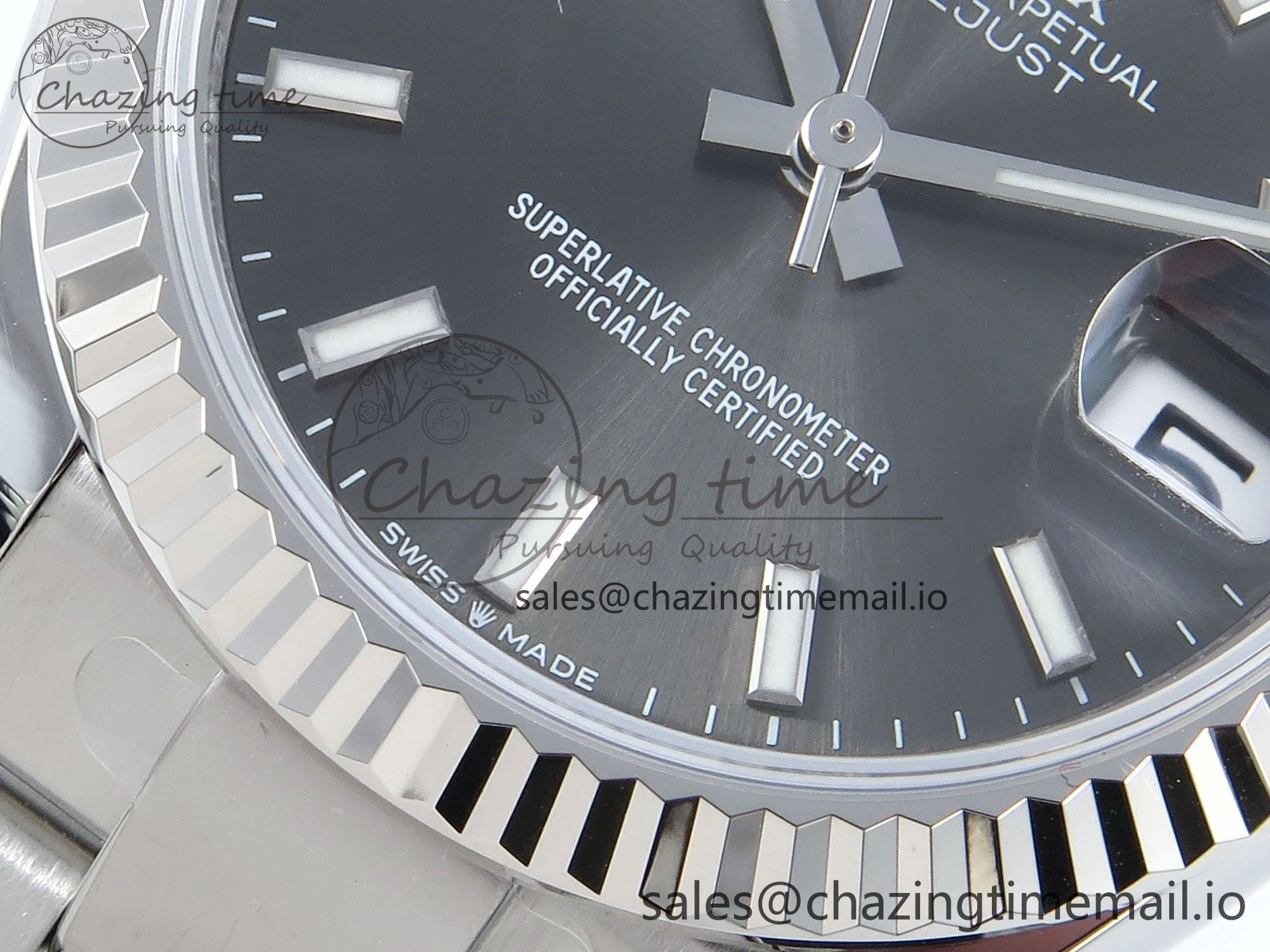 DateJust 31 278274 ARF 1:1 Best Edition 904L Steel Gray Dial Stick Marker on SS Oyster Bracelet ETA 2688