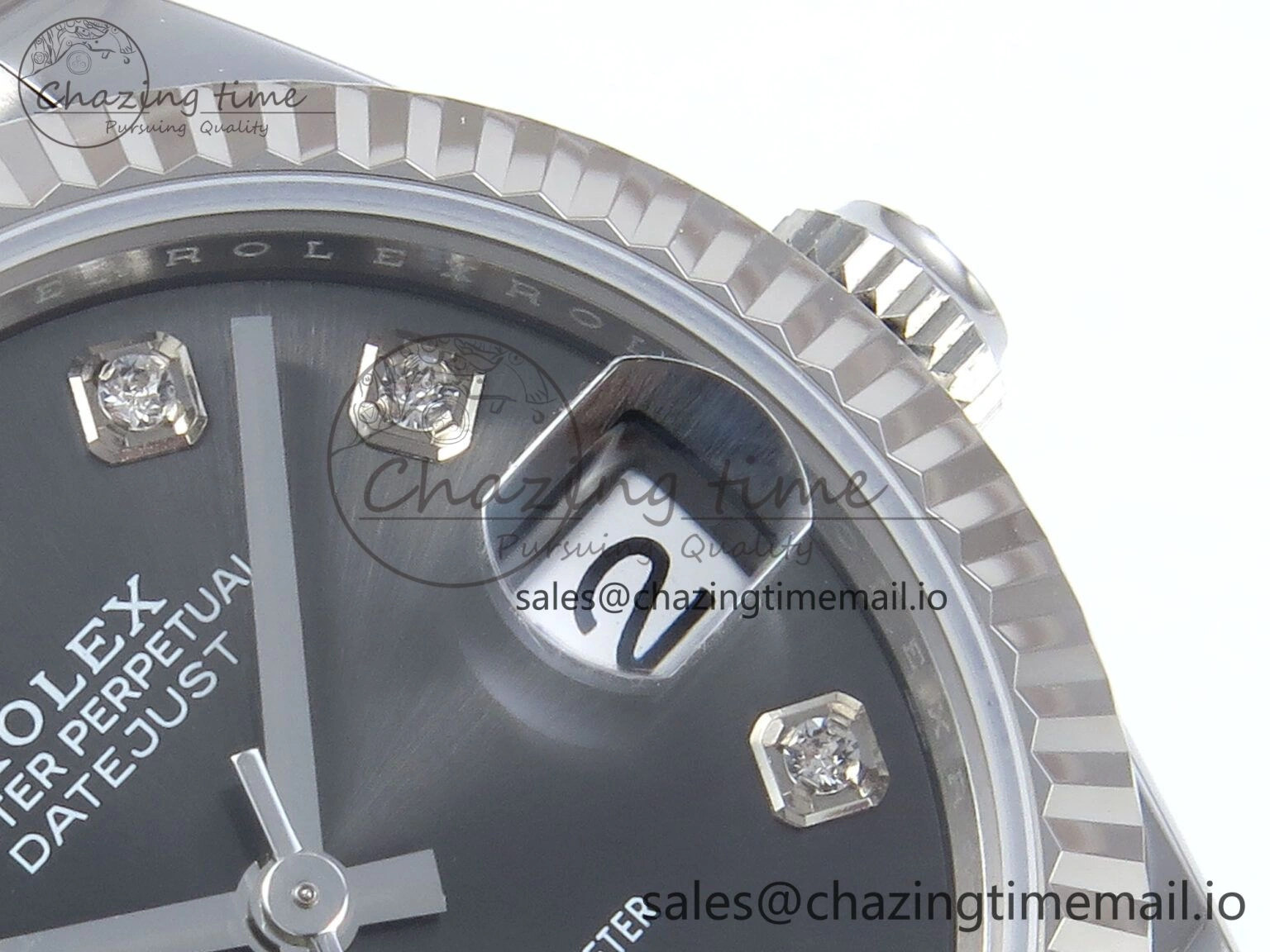 DateJust 31 278274 ARF 1:1 Best Edition 904L Steel Gray Diamonds Dial on SS Jubilee Bracelet ETA 2688